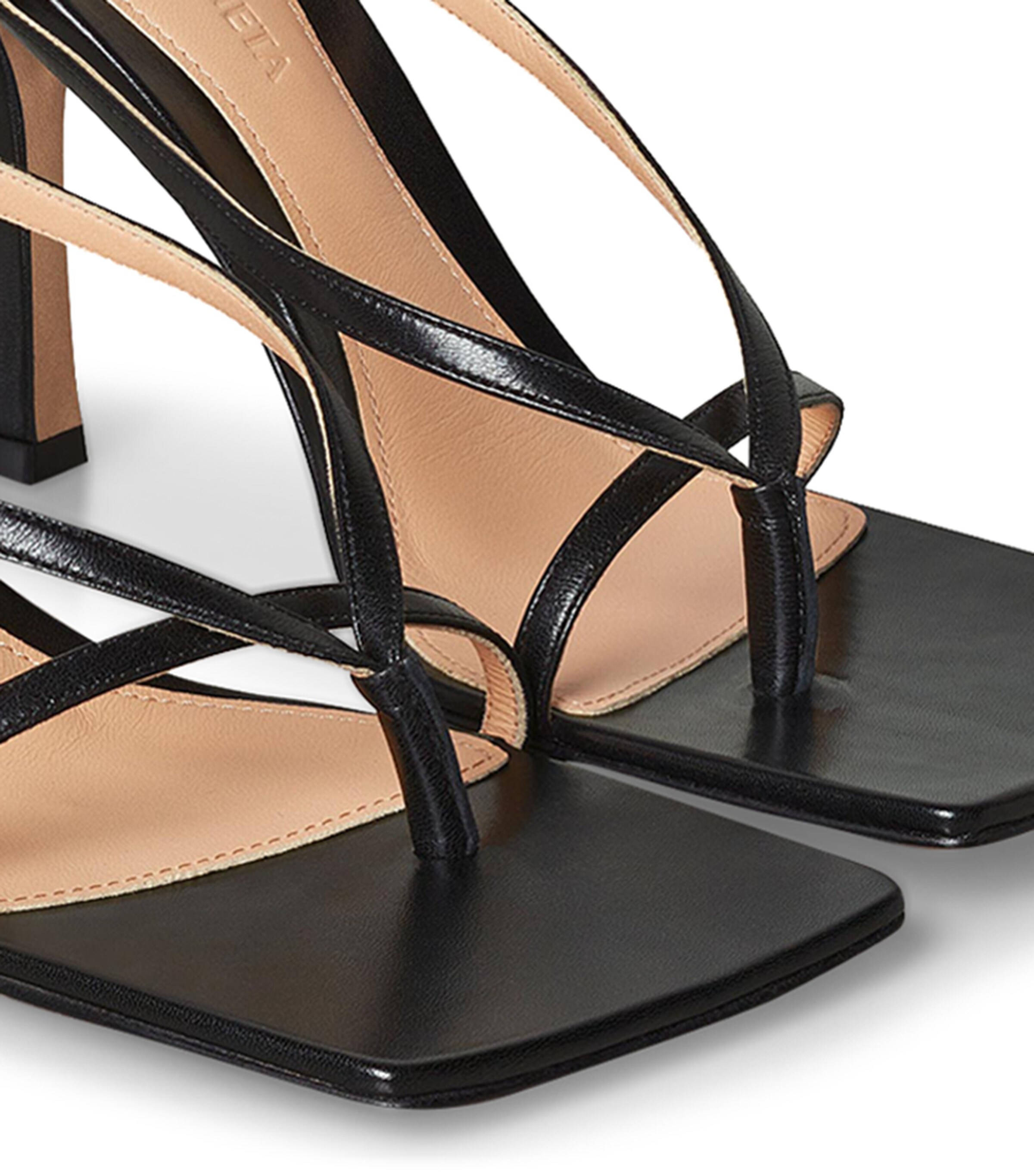 Leather Stretch Sandals 90 NERO/NERO Image 10