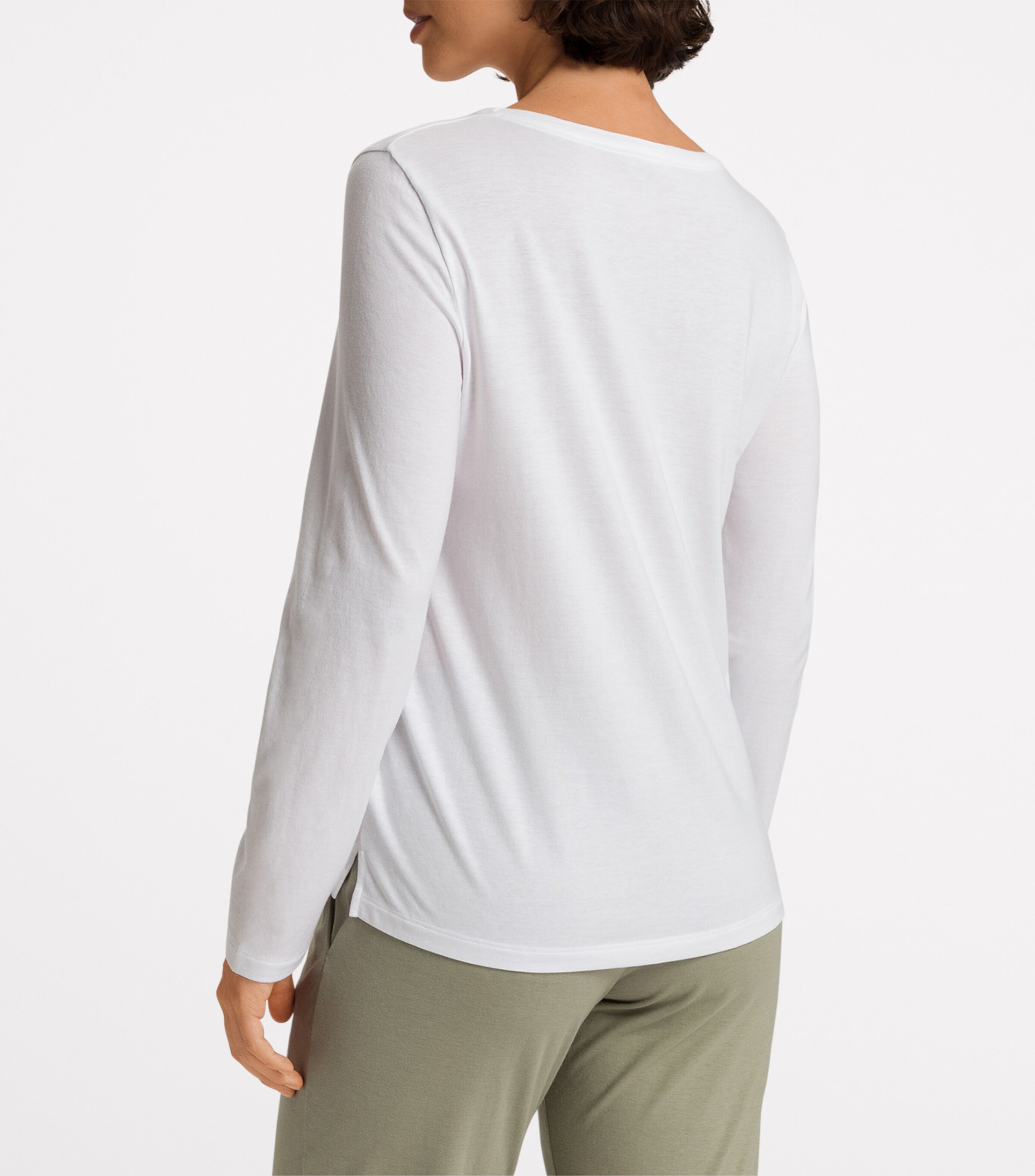 Sleep & Lounge Long-Sleeve T-Shirt WHITE Image 4