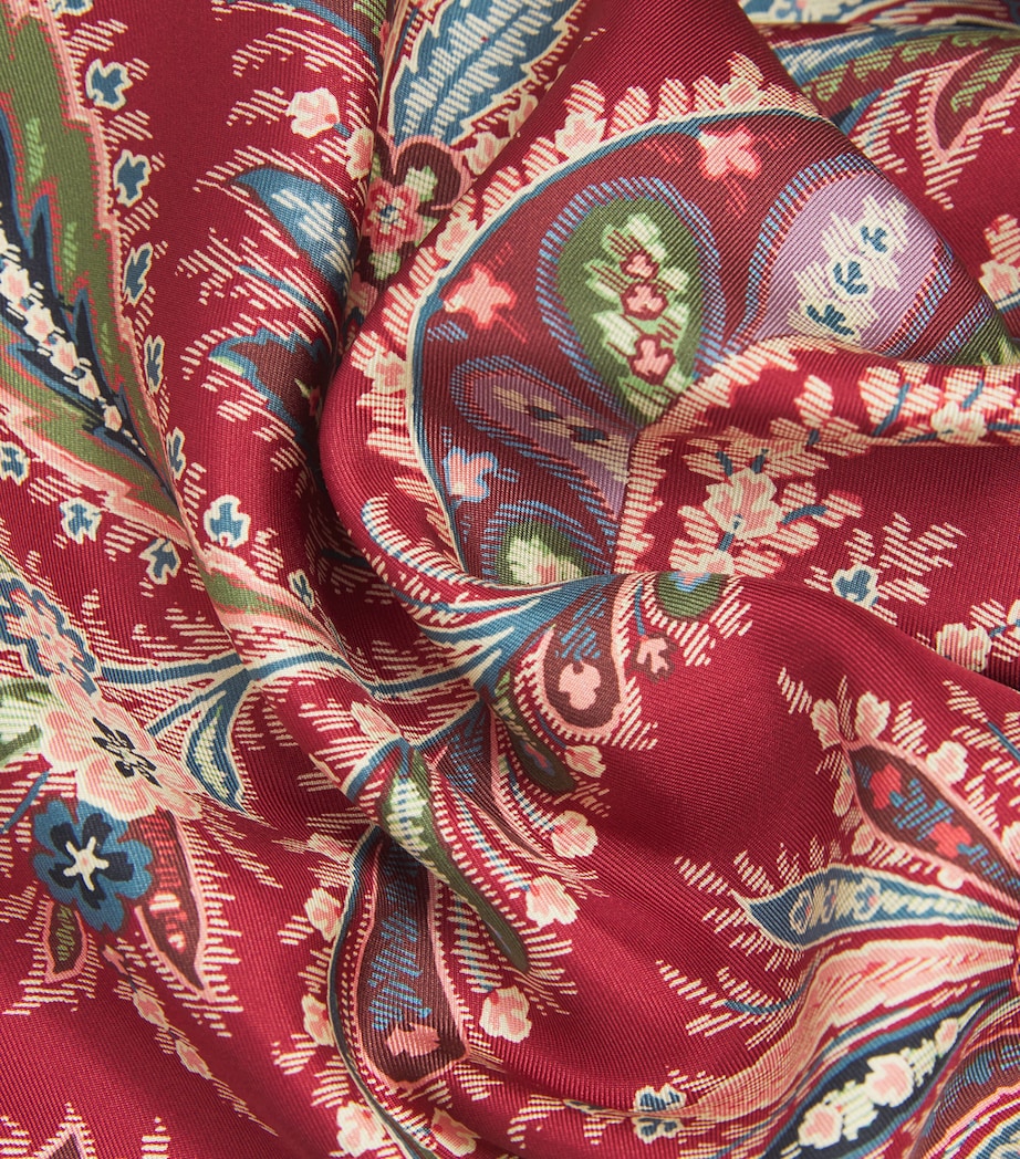Silk-Trim Paisley Sweater X0866 Image 5