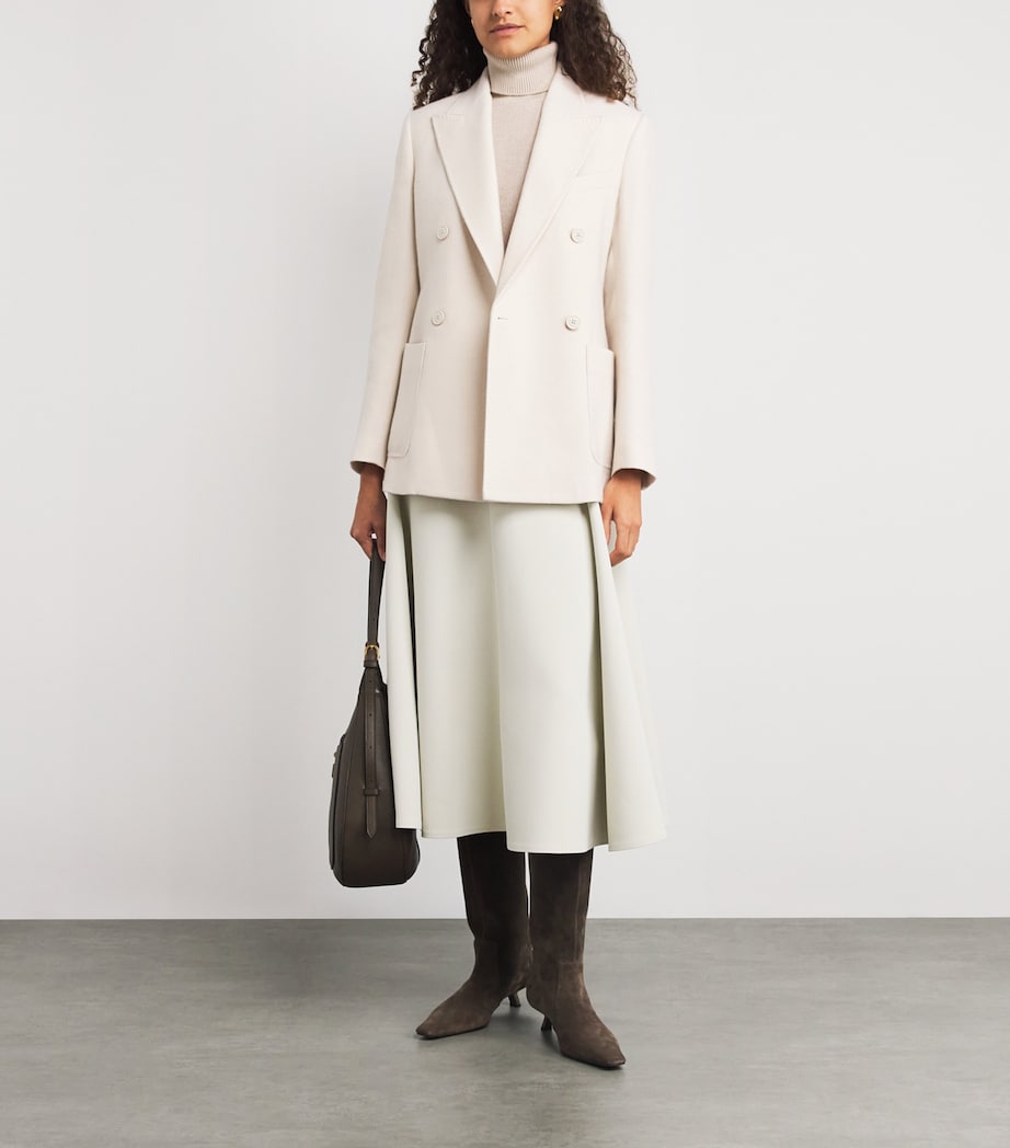 Cashmere Double-Breasted Blazer AVORIO Image 2