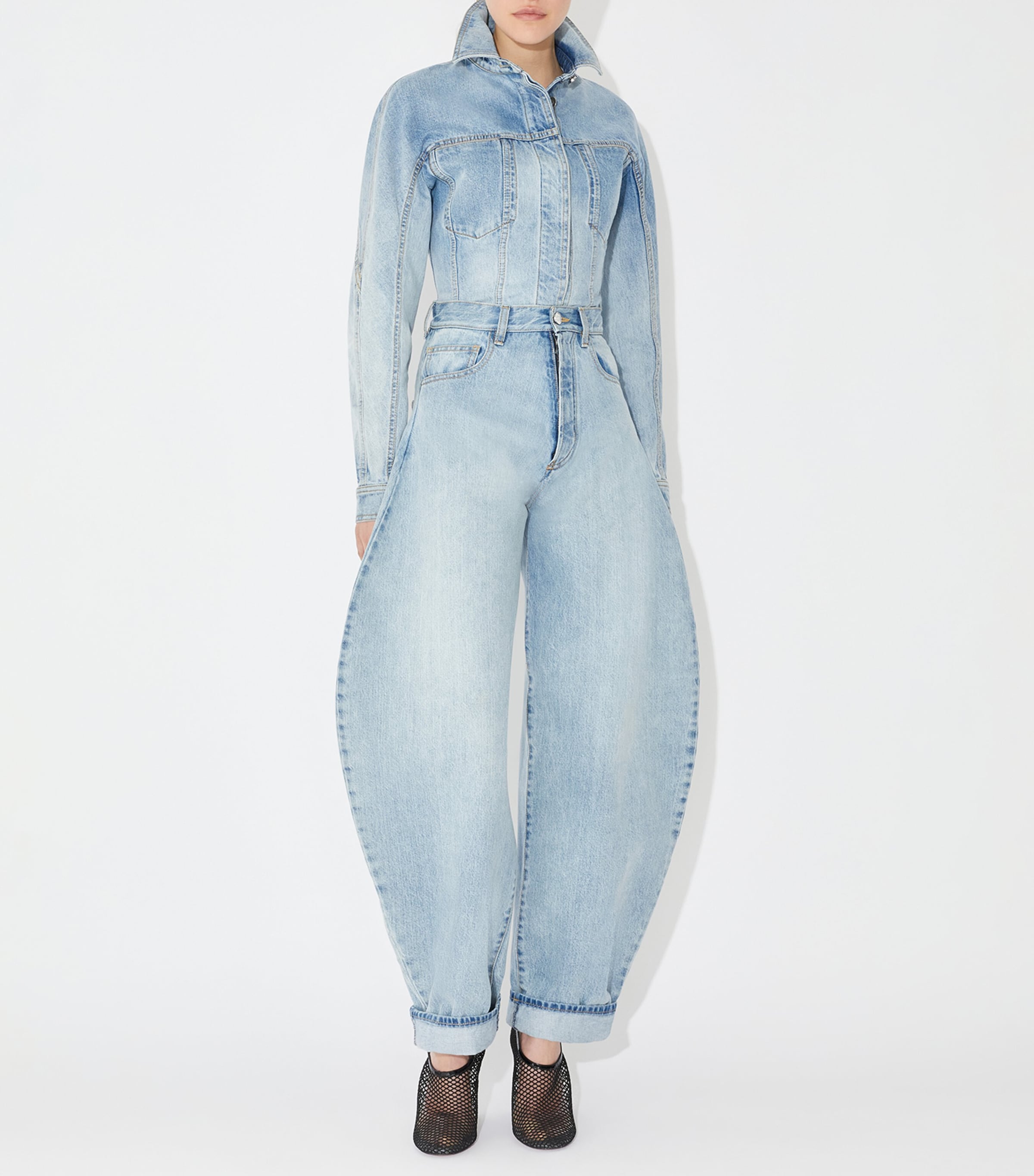 High-Rise Round Jeans NOIR ALAIA Image 2