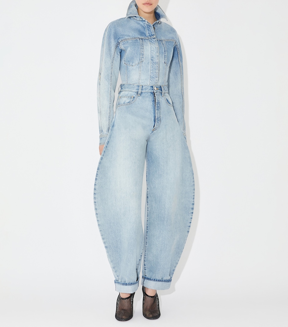 High-Rise Round Jeans NOIR ALAIA Image 2