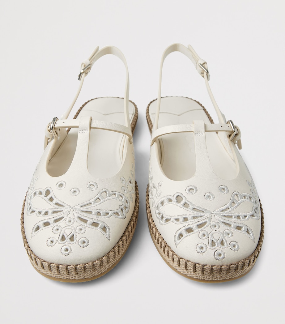 Aimee Leather Slingback Sandals LATTE Image 5