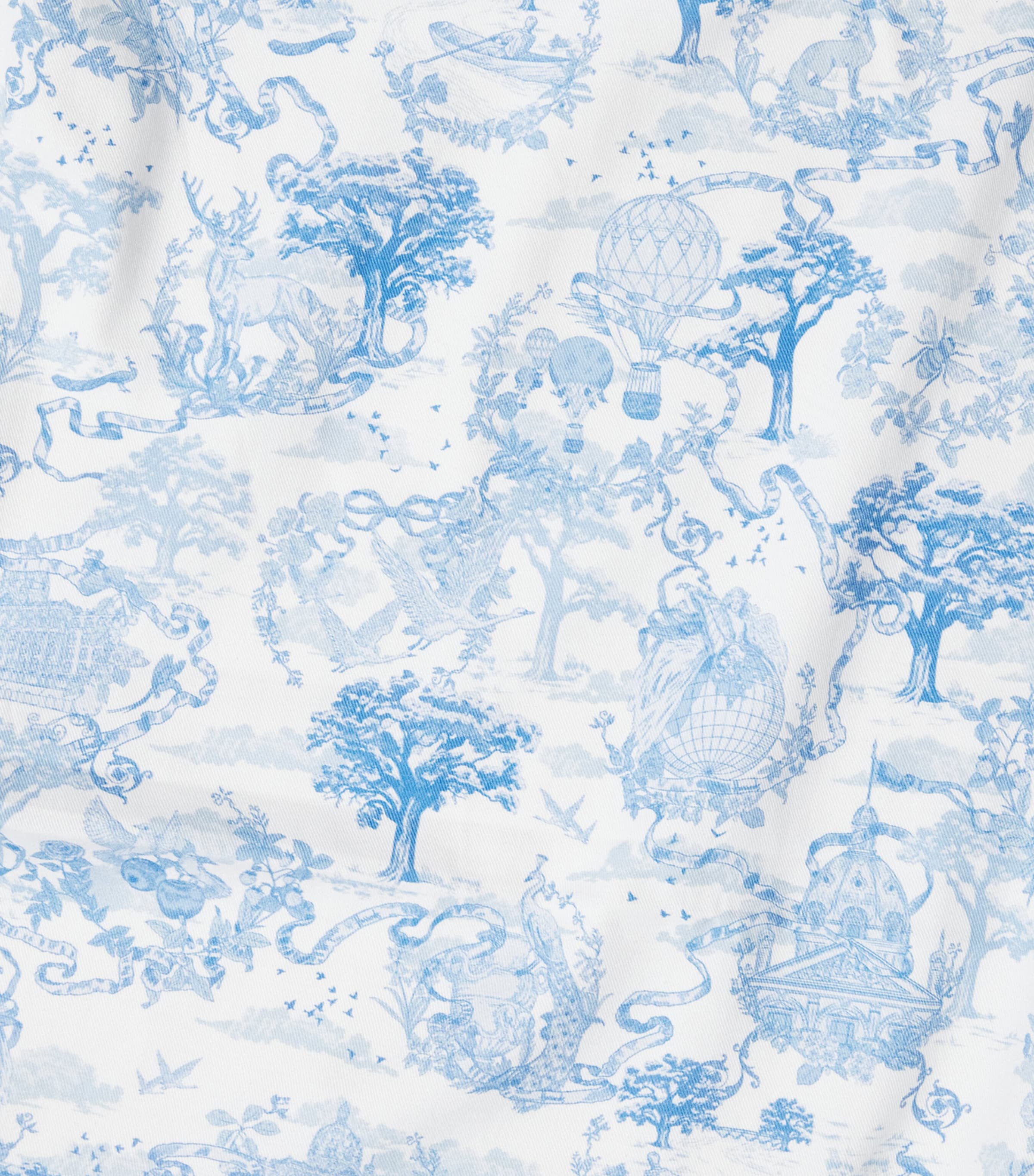Cotton Toile Tablecloth BLUE Image 2
