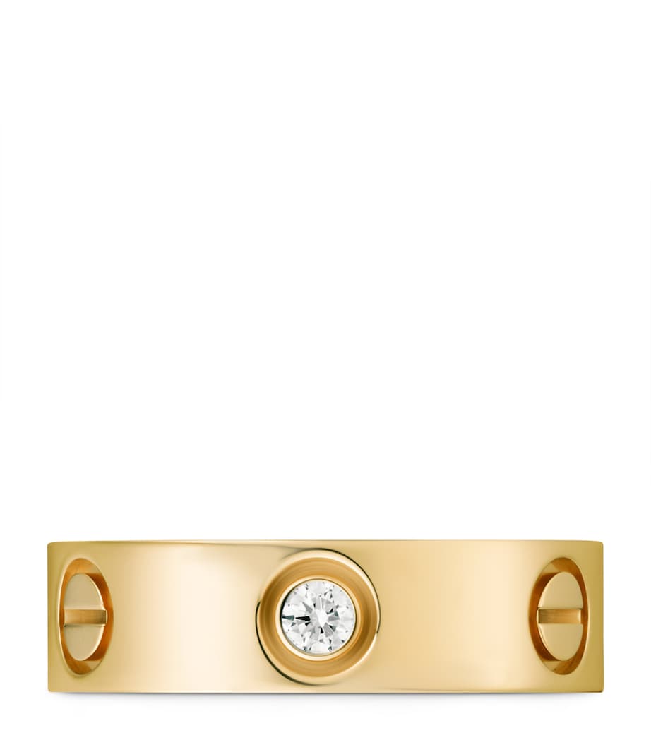 Yellow Gold and Diamond LOVE Ring MULTI Image 3