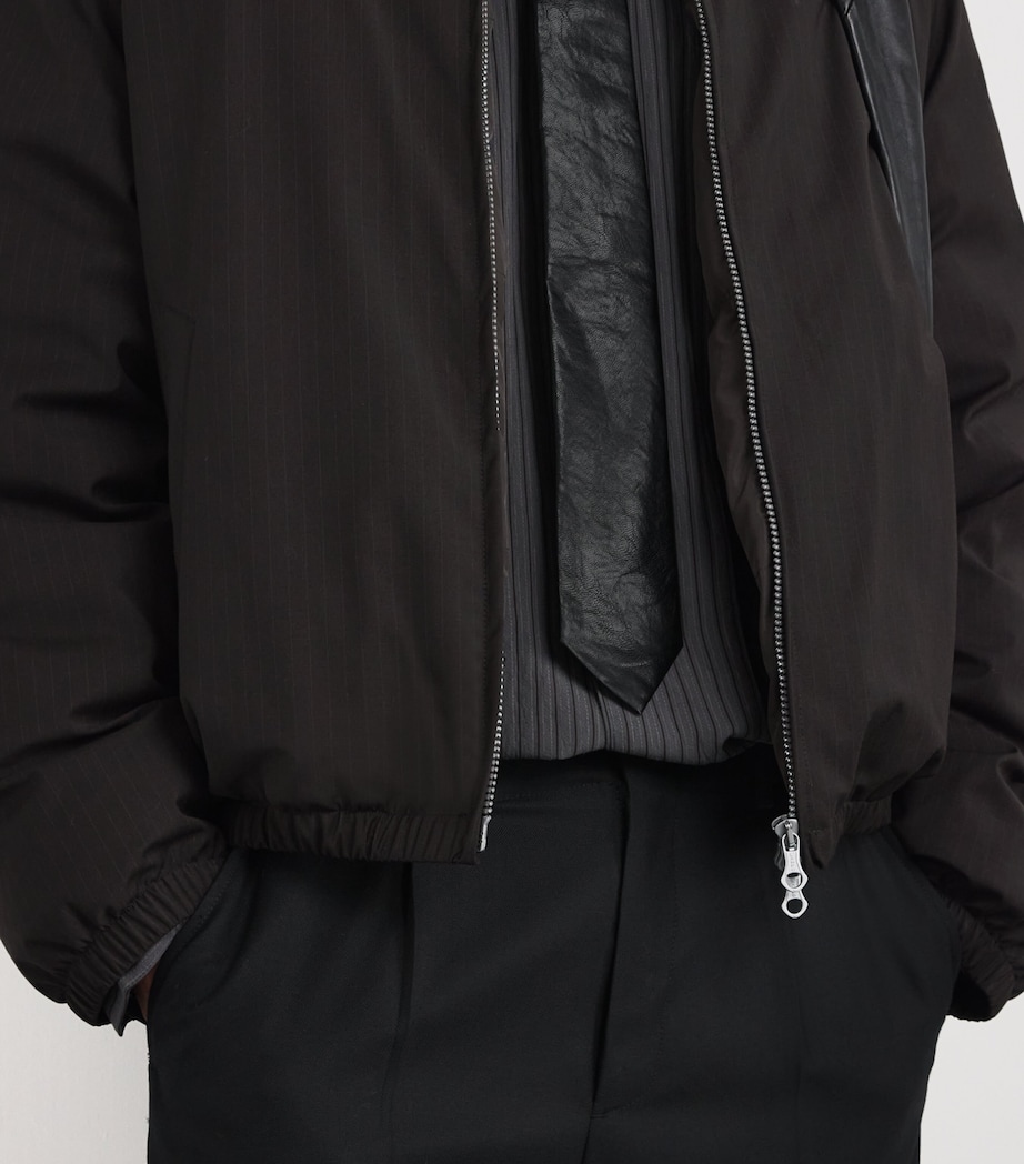 Real Fake Leather Tie BLACK REAL LEATHER Image 3