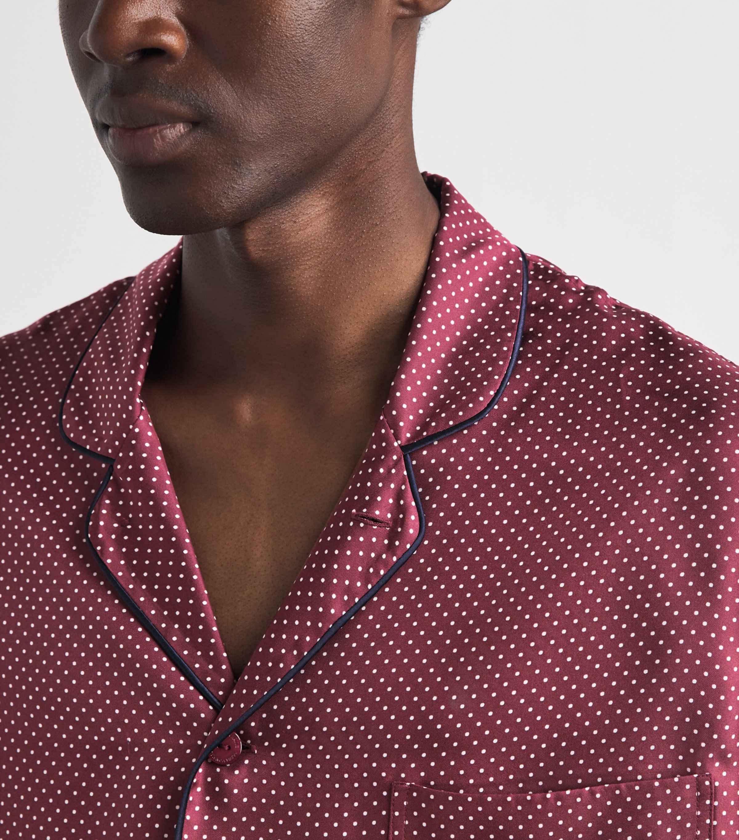 Olivia von Halle Mens Silk Polka Dot Laurent Pyjama Set Bastien Image 5