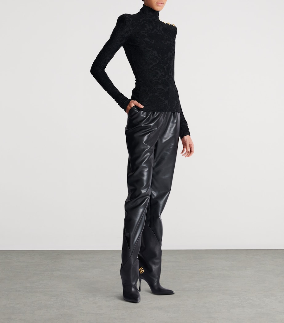 Baroque Jacquard Top 0PA NOIR Image 2