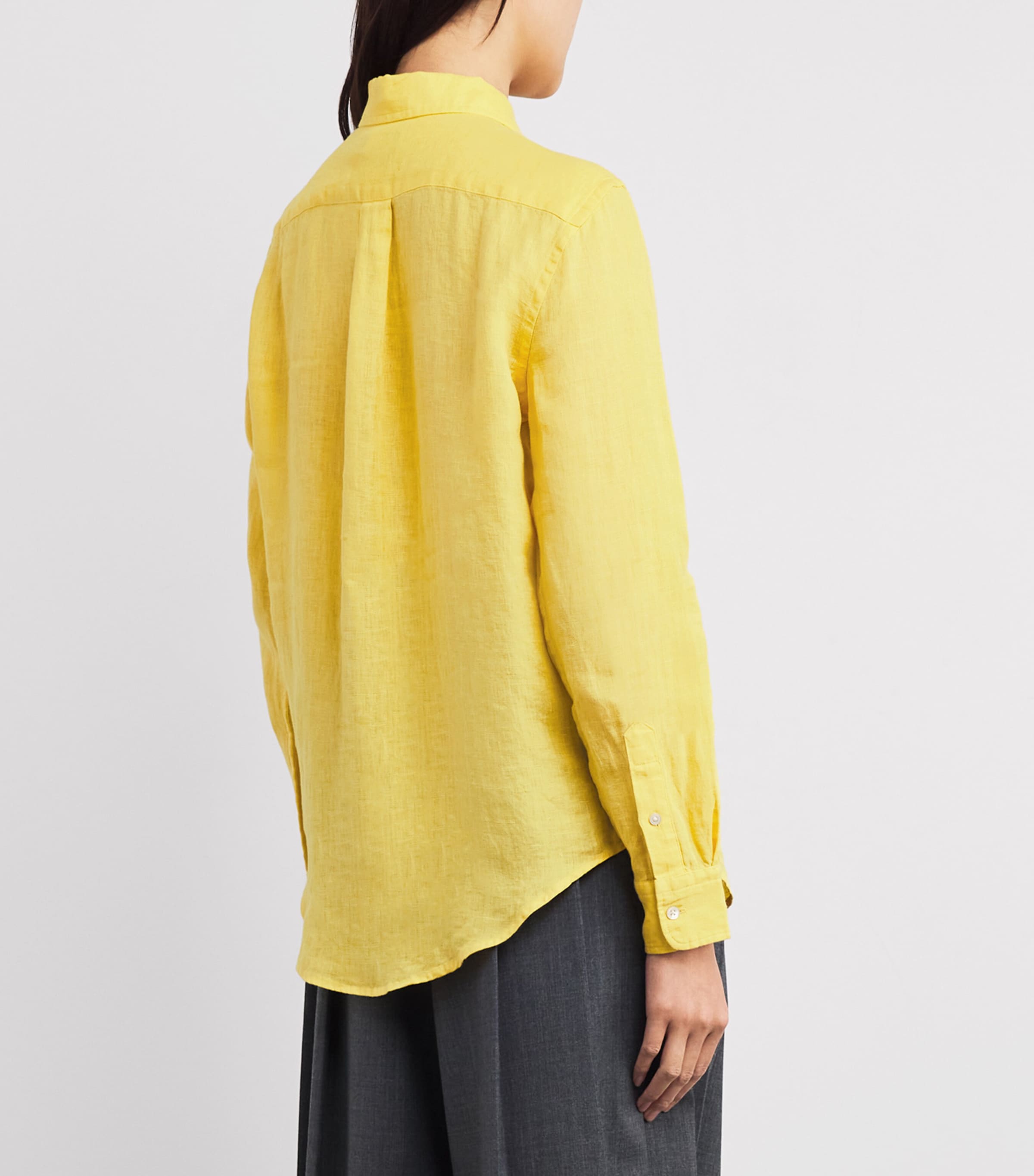 Linen Classic Fit Shirt OASIS YELLOW Image 4