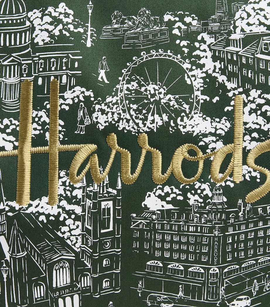 Harrods City Stories Shoulder Tote Bag Green Image 4