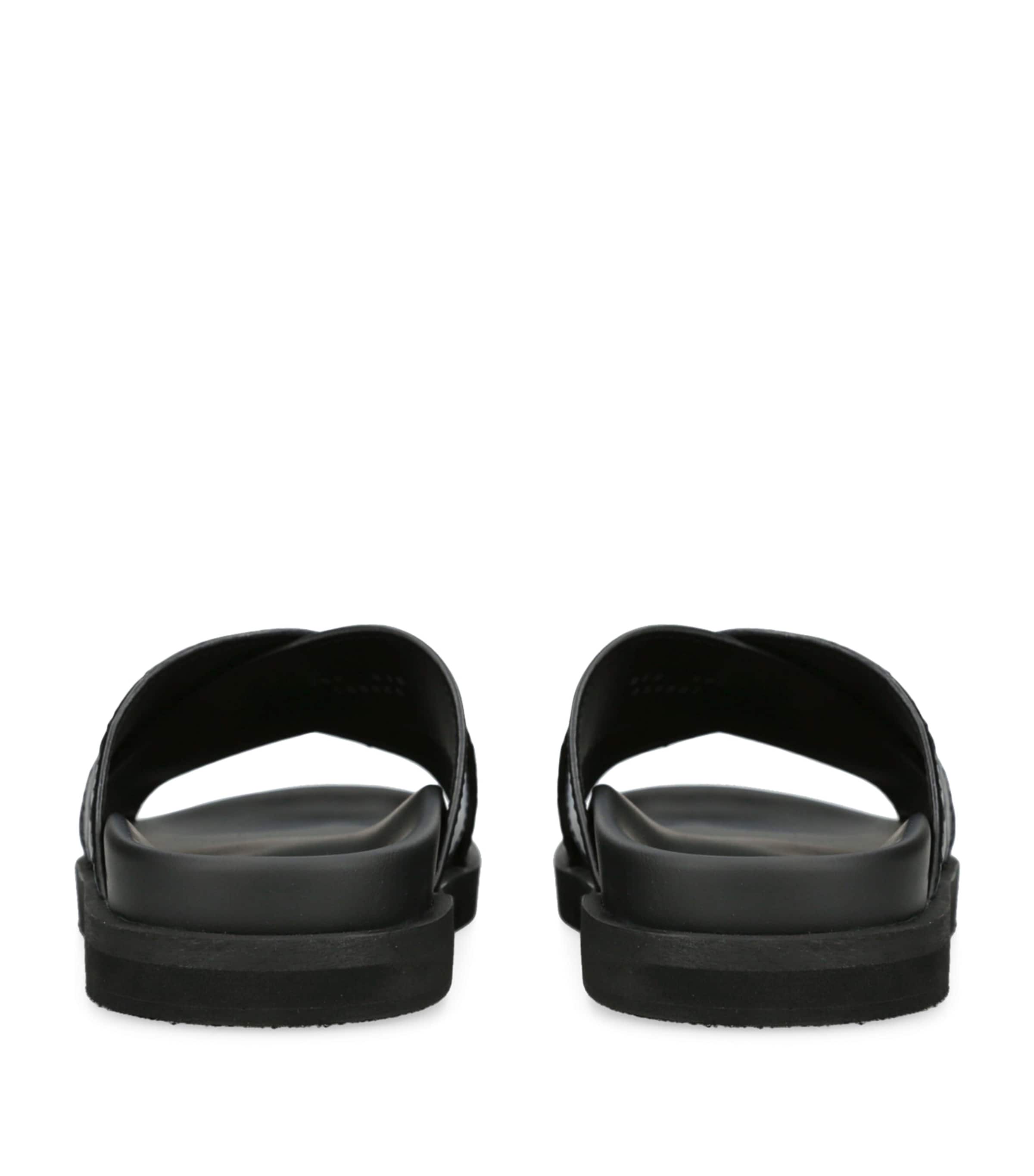 Crocodile Leather Sandals NAVY Image 2