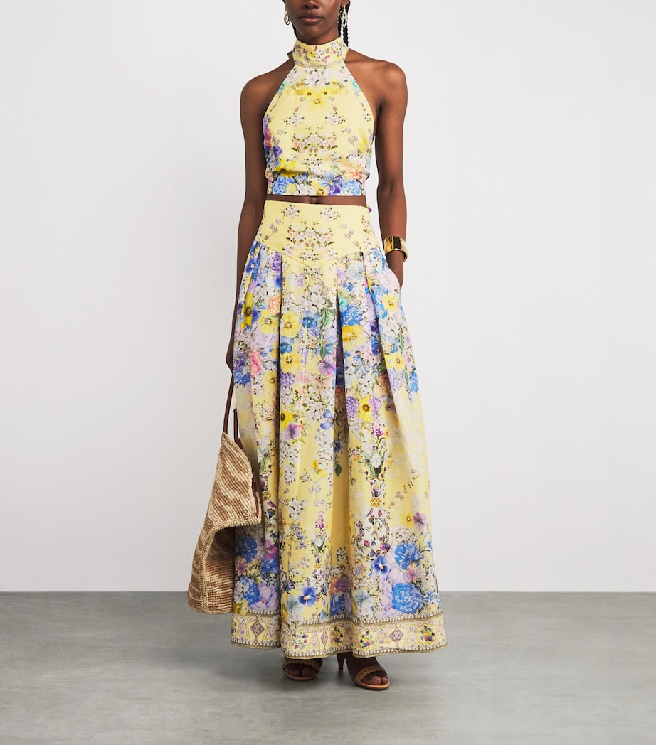 Linen-Silk Darling Buds Halter Top DARLING BUDS DARLBUD Image 2