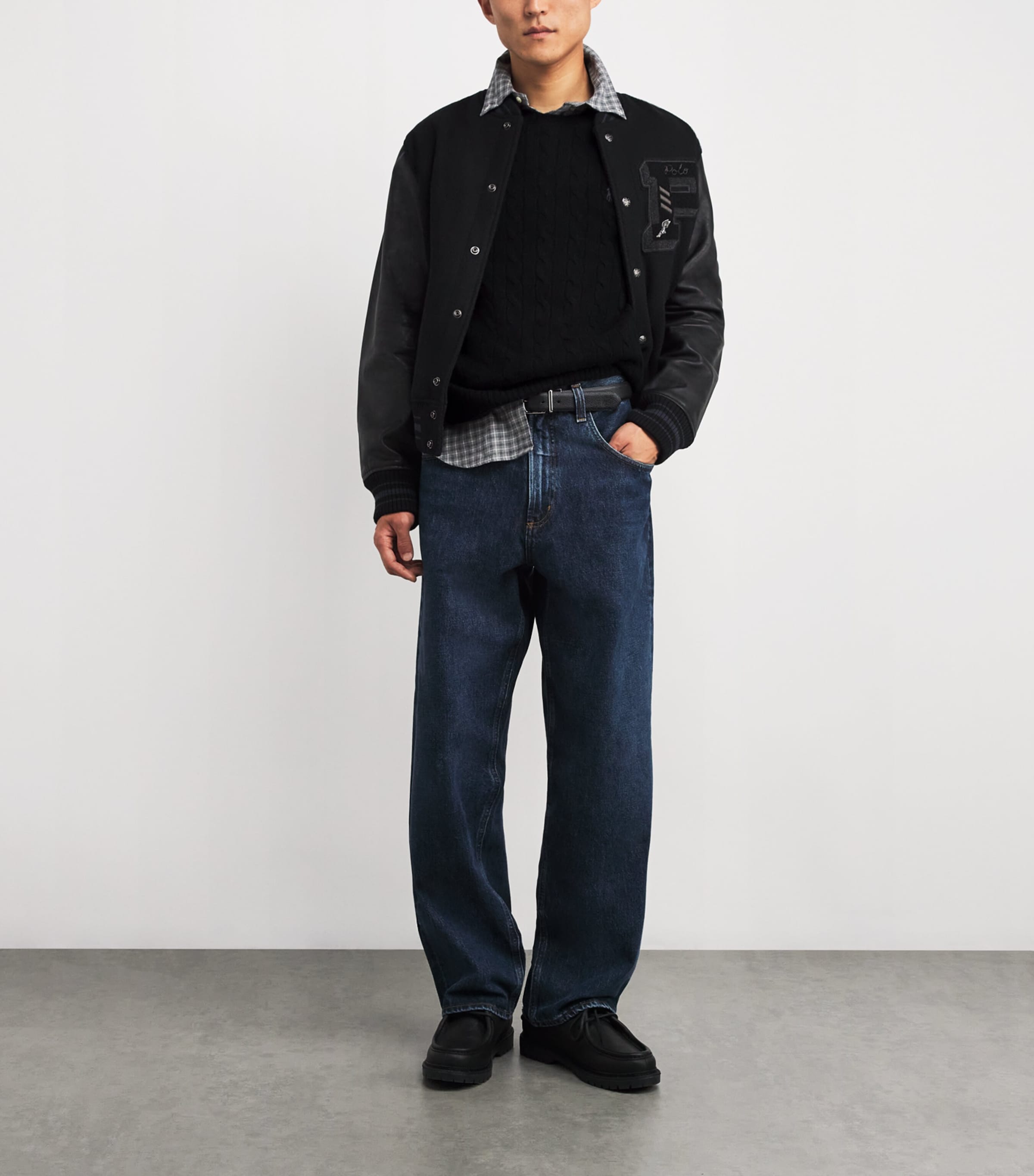 Wool-Cashmere Cable-Knit Sweater BLACK Image 2