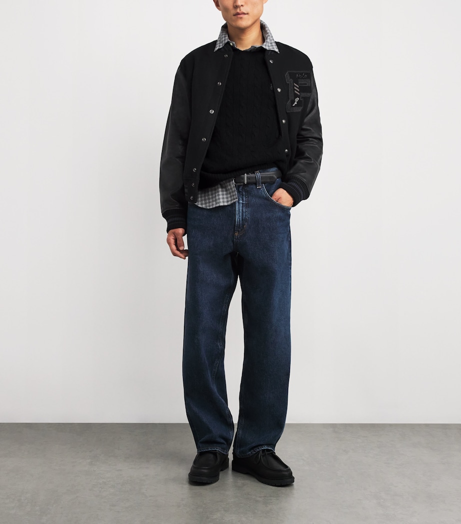 Wool-Cashmere Cable-Knit Sweater BLACK Image 2