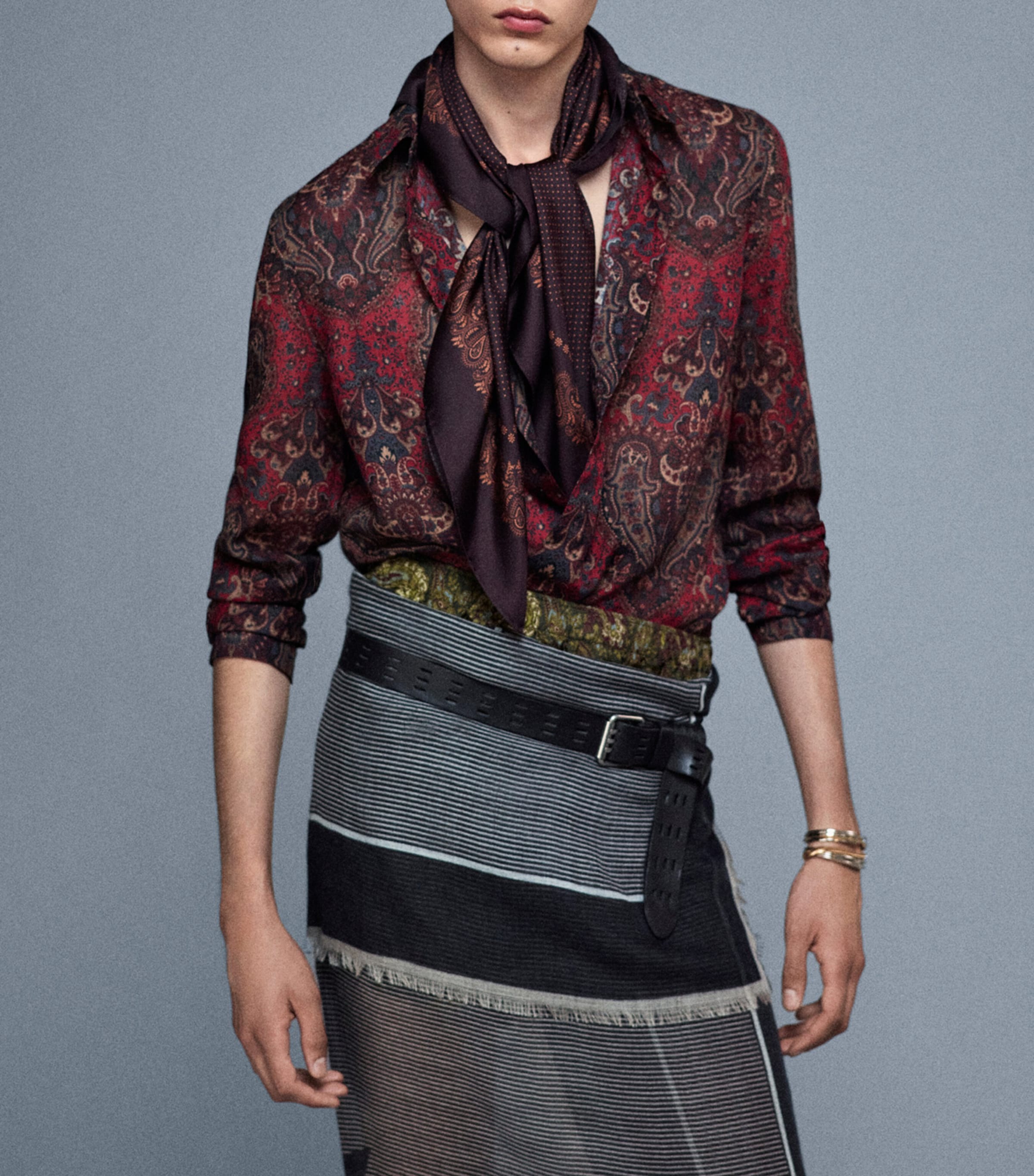 Silk Printed Stole 4178 Image 2