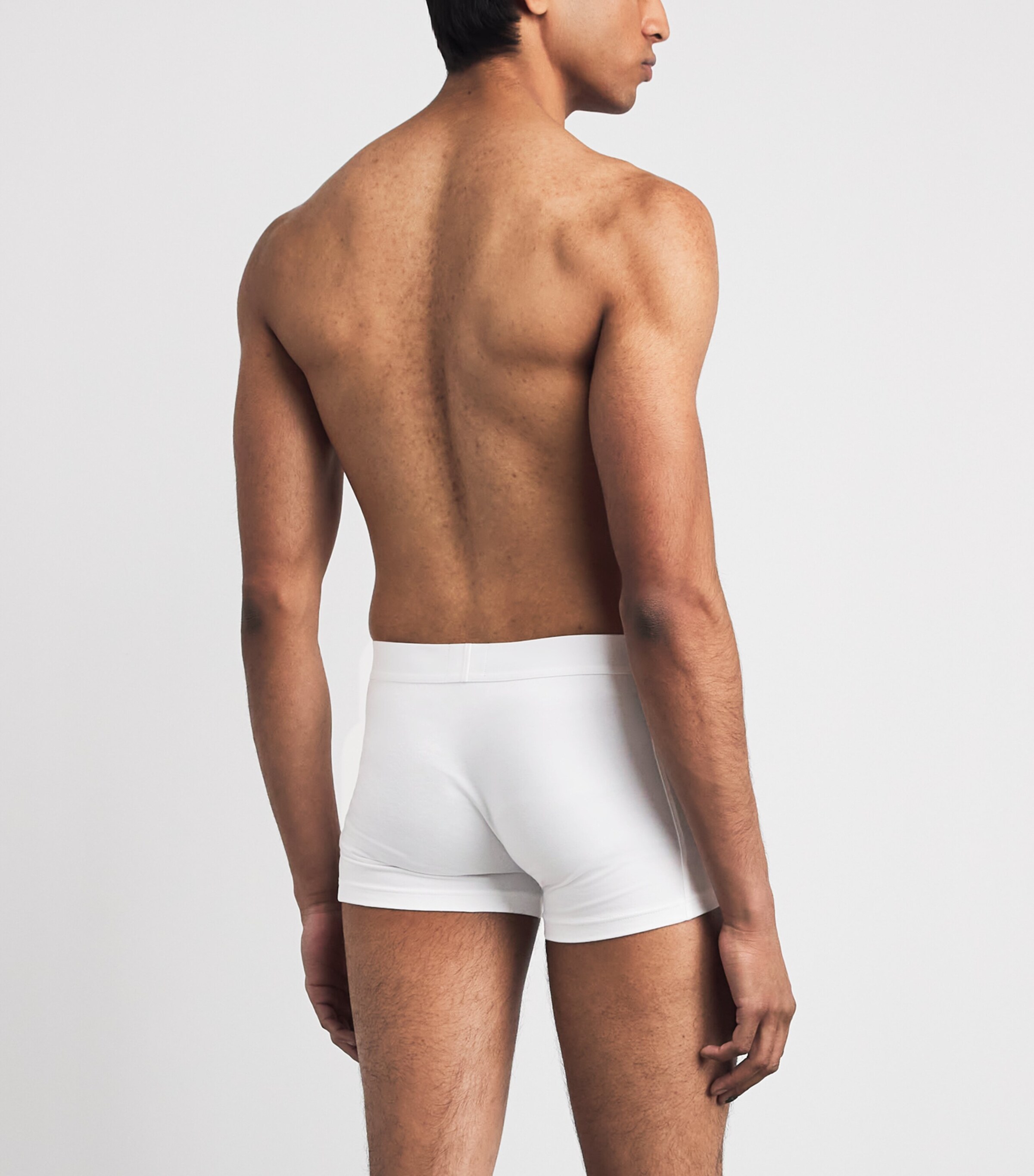 BOSS Mens Organic Cotton Stretch Boxers (Pack of 3) Open White Image 3