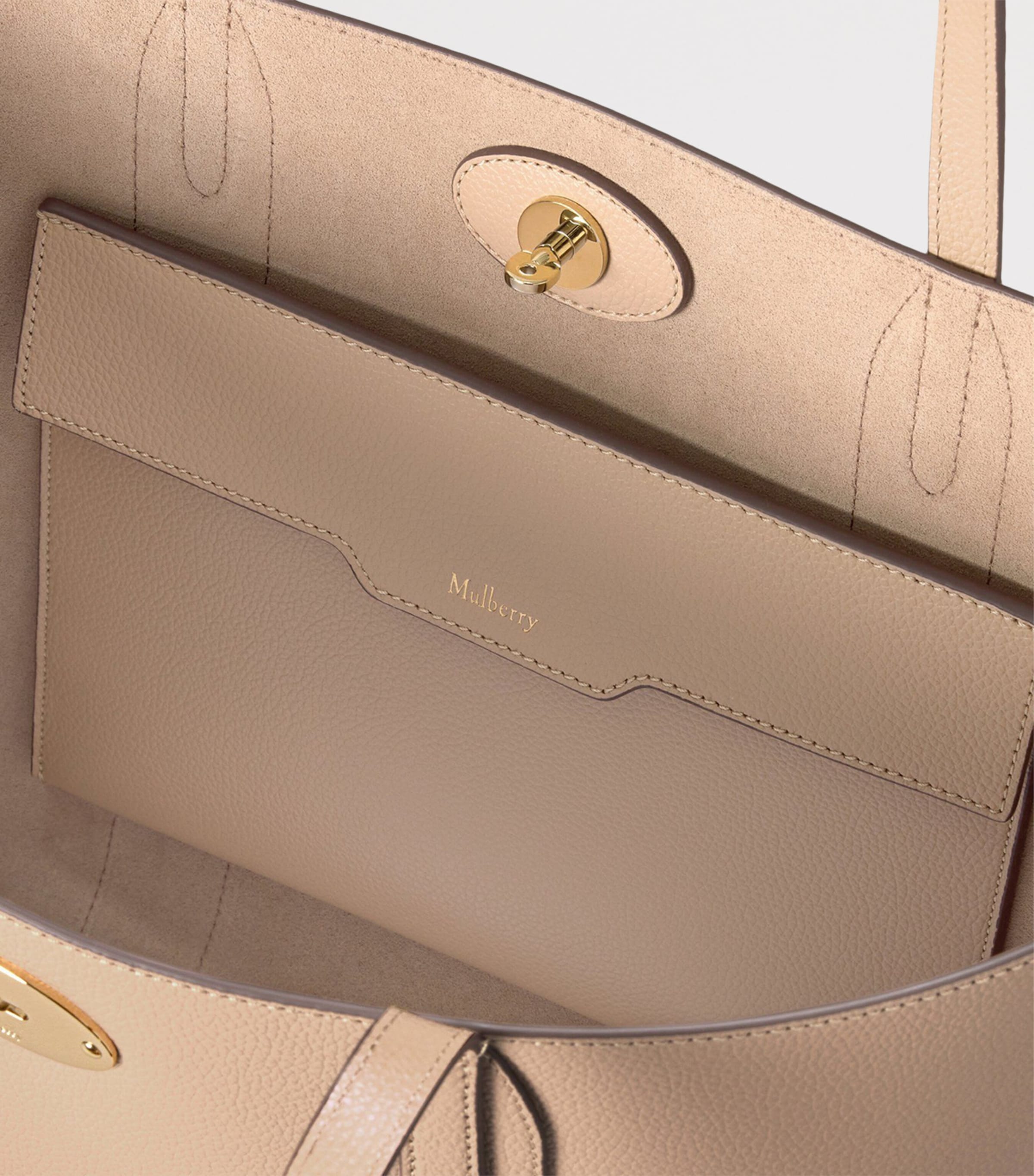 Small Leather Bayswater Tote Bag CRUMPET Image 4