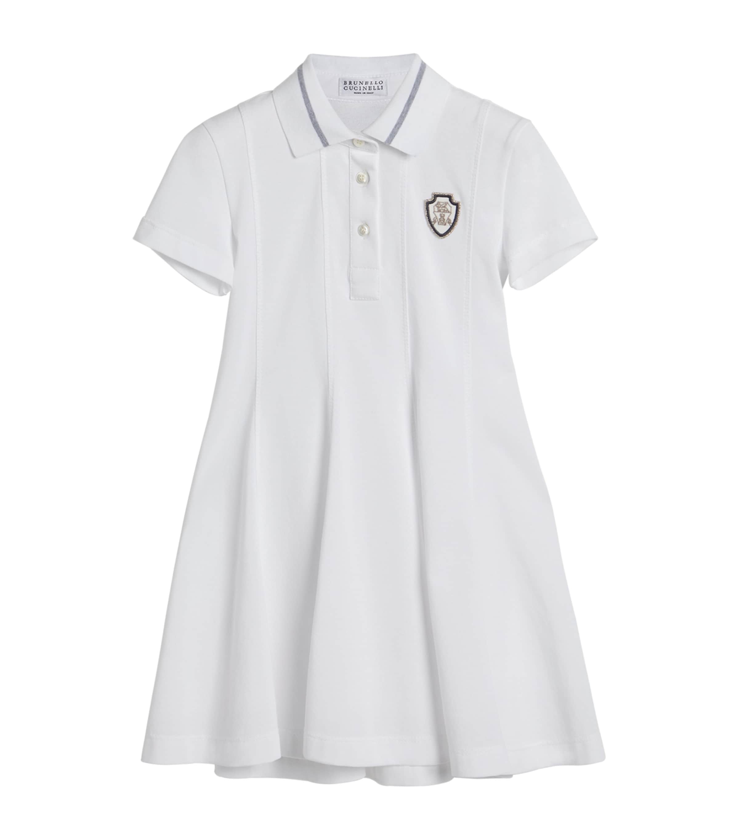 Brunello Cucinelli Kids Stretch-Cotton Polo Shirt Dress (4-6