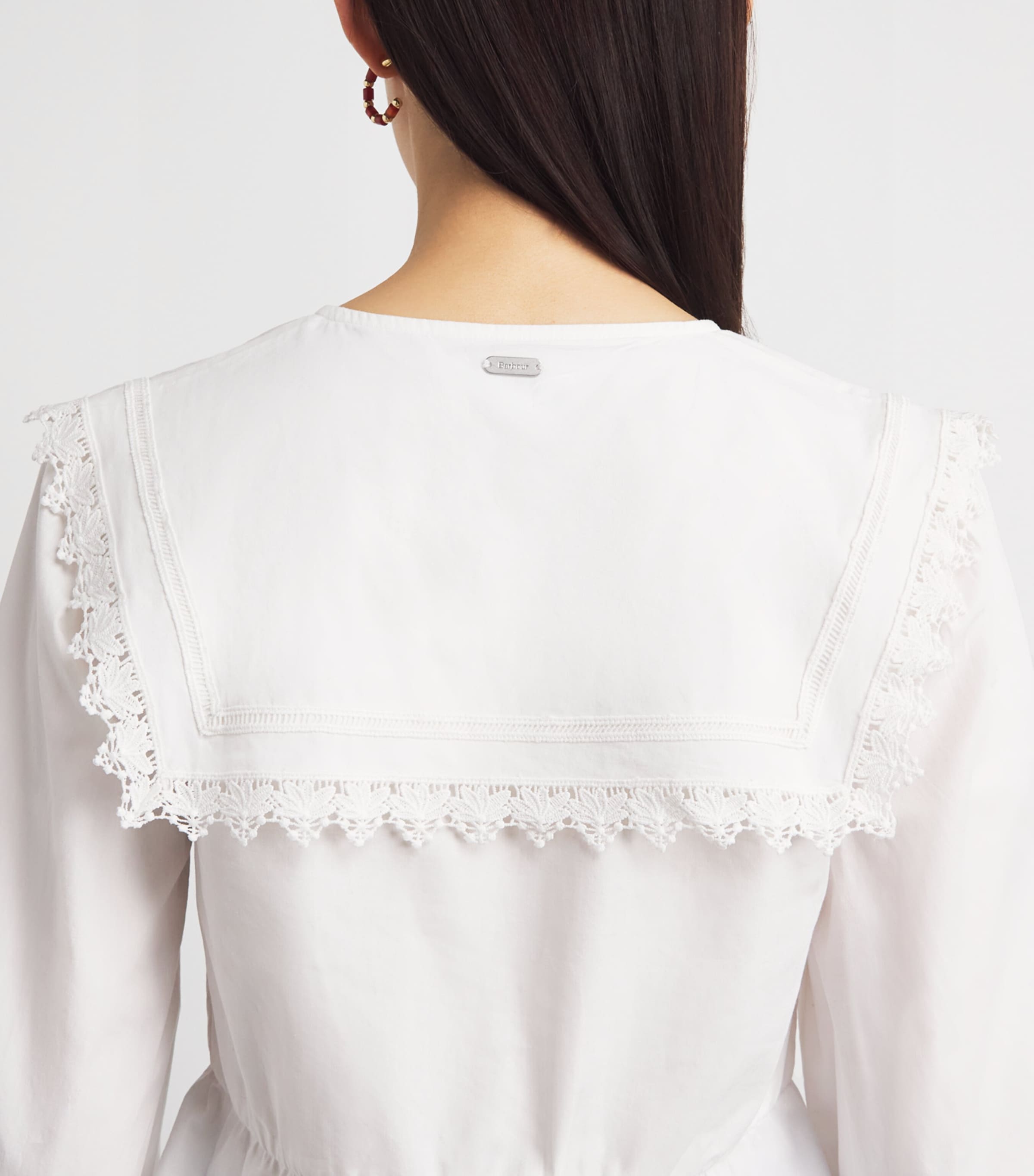 Barbour Womens Cotton Tisbury Blouse White Image 3