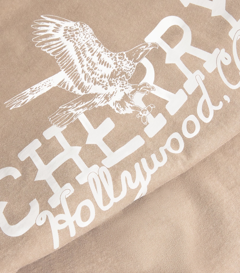 Cotton Hollywood Print T-Shirt TAN Image 5