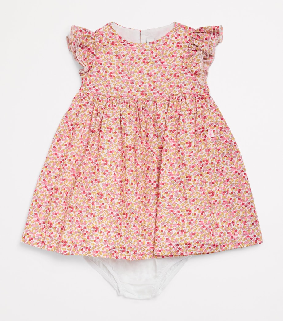 Cotton Leaf Print Dress (2-6 Years) 249 APRICOT Image 3