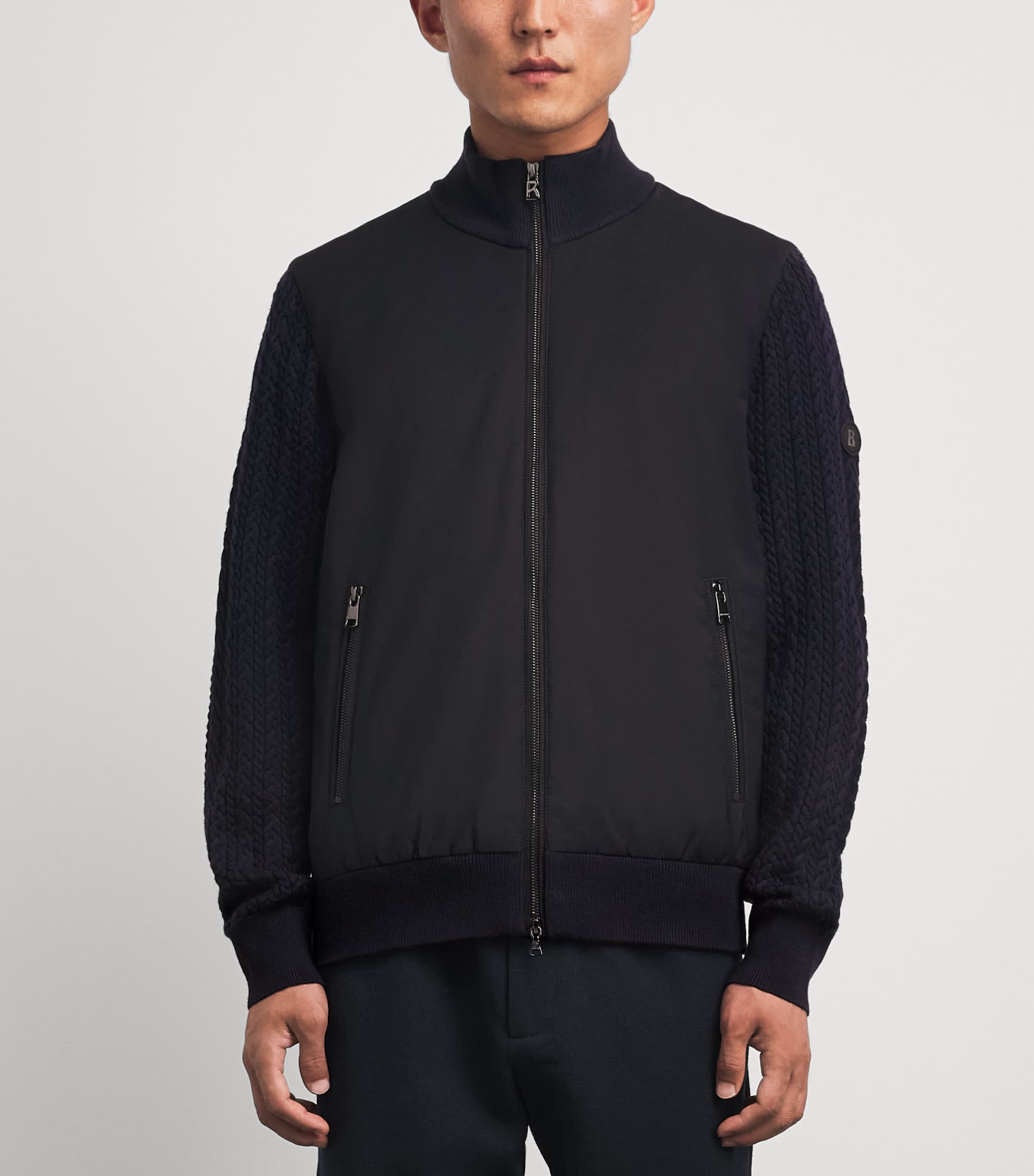 Bogner Mens Virgin Wool Zisco Hybrid Jacket Navy Image 4