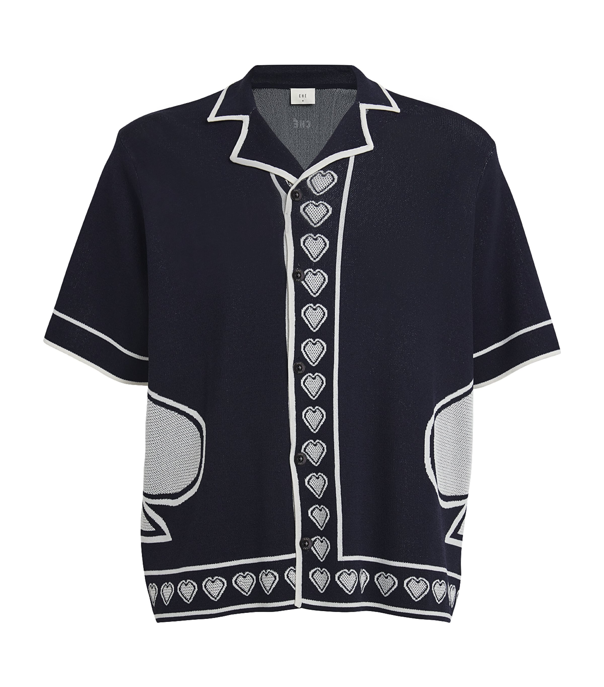 Che Knitted Spades Shirt In Navy