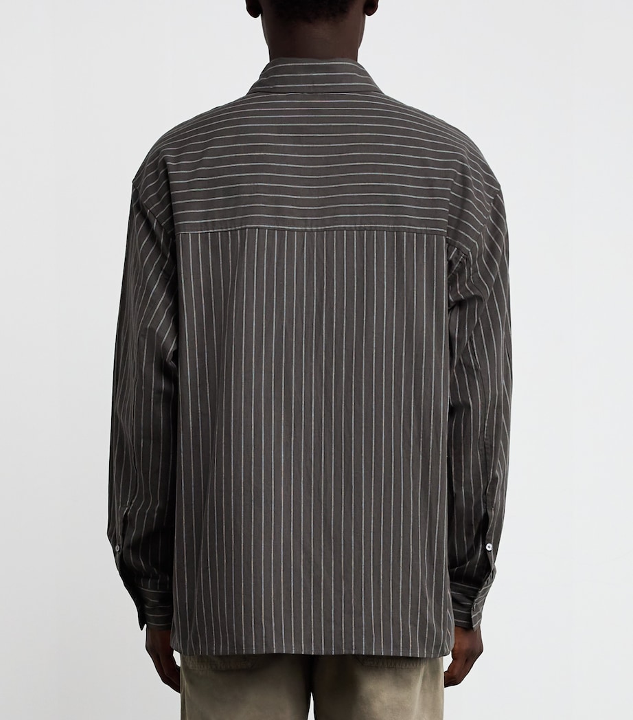 Stripe Oversized Shirt A4039-1850-BKTR Image 4