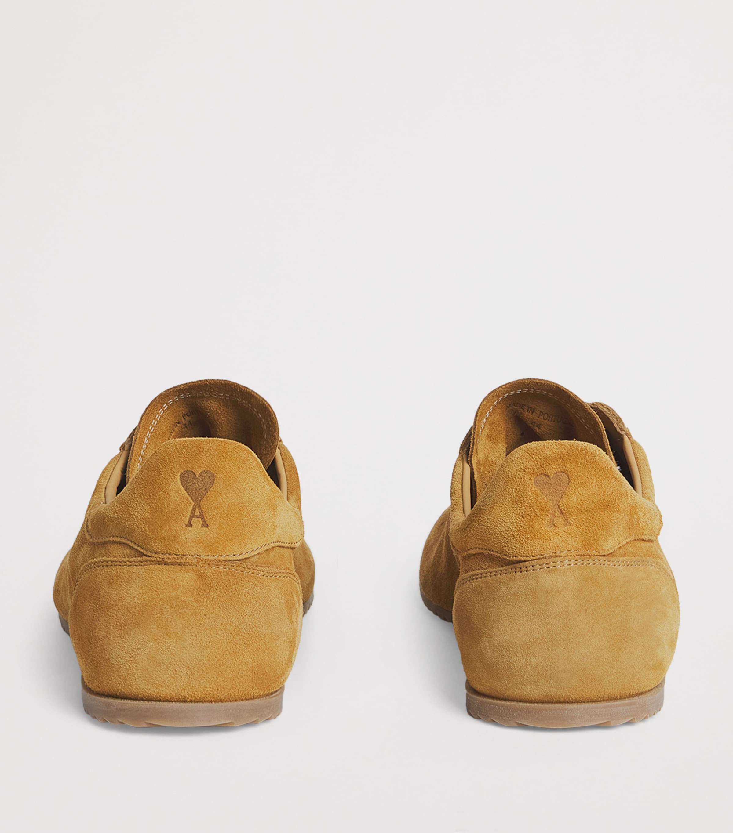 AMI Paris Suede Soft Sneakers Caramel Image 5
