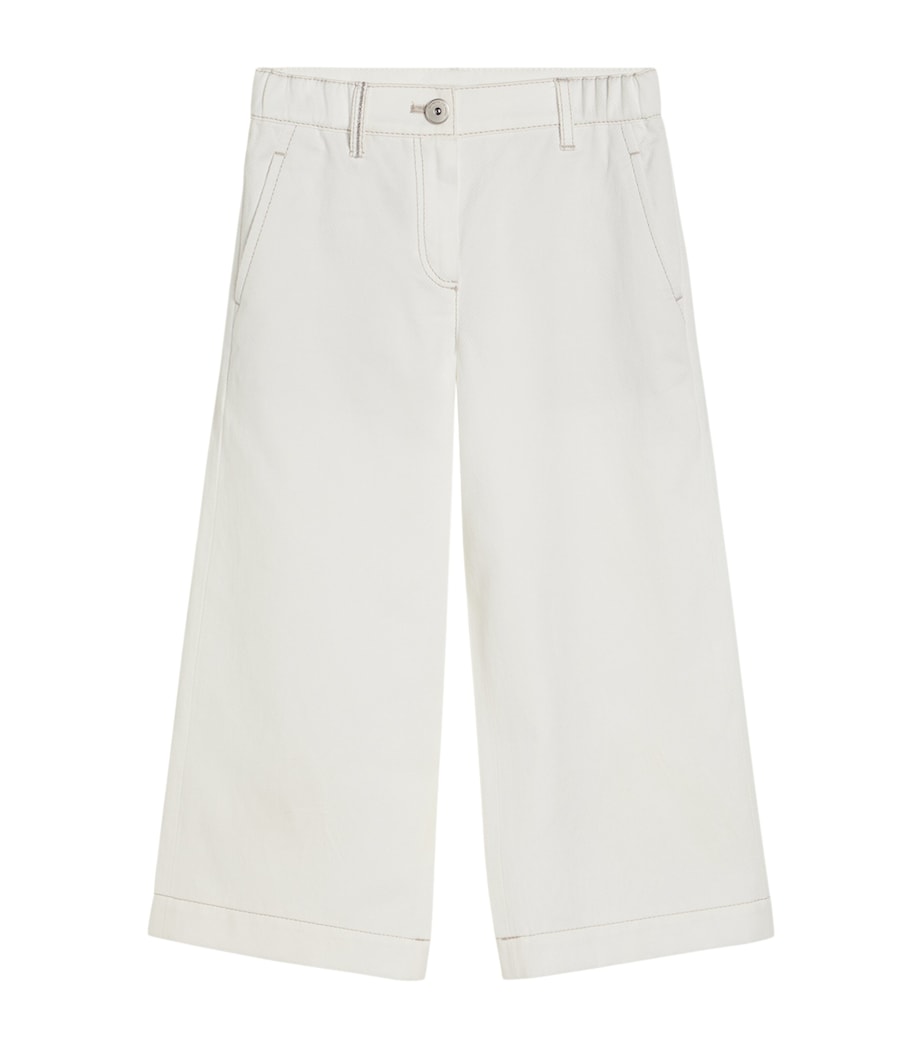 Brunello Cucinelli Kids Womens Wide-Leg Jeans (4-6 Years) Image 1