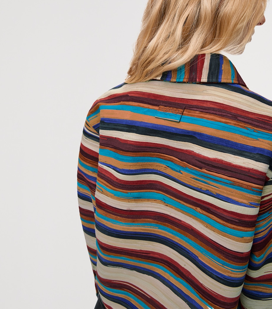 LOEWE Womens Lambskin Painted Overshirt Multicolor/black Image 5