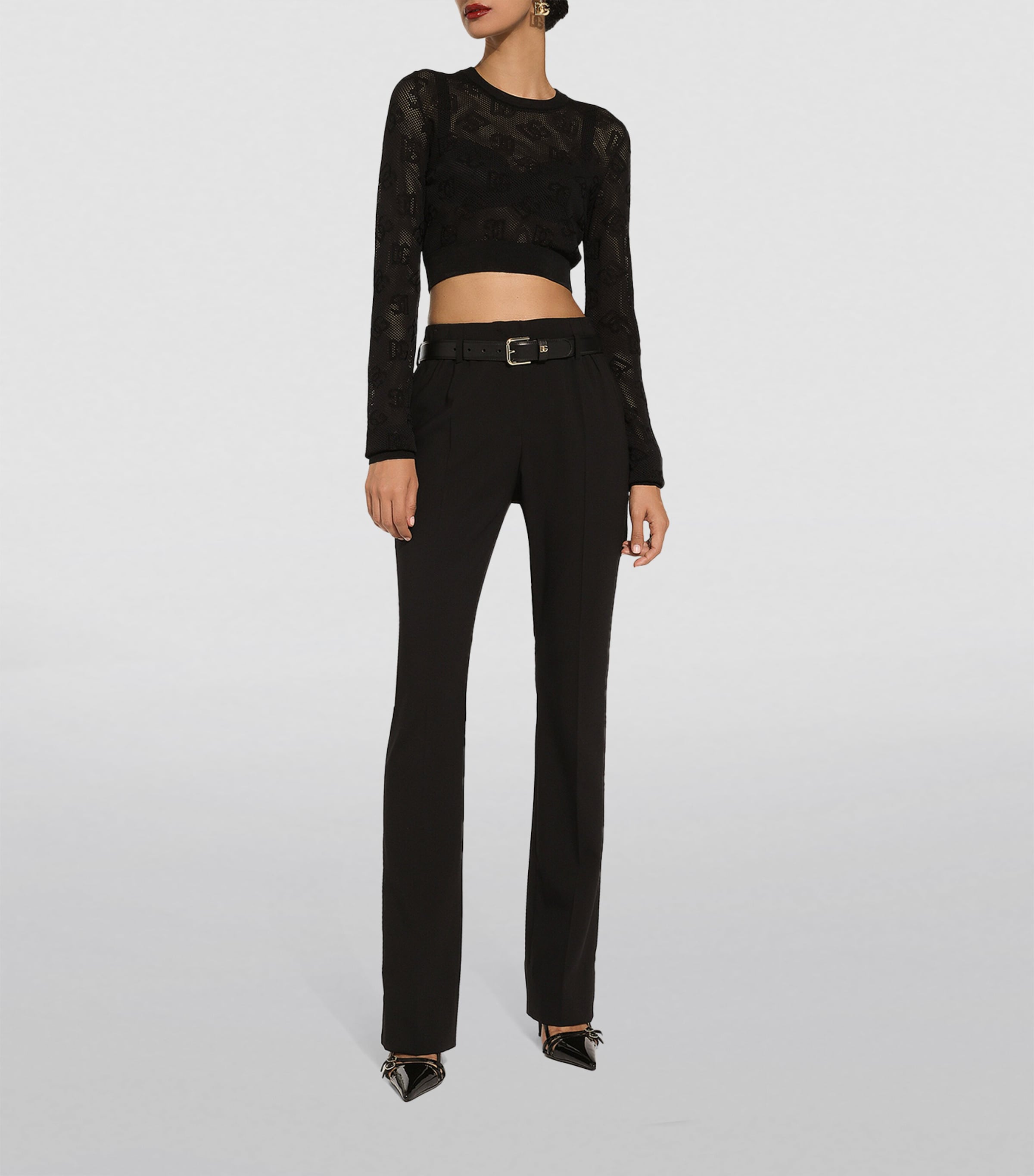 Dolce & Gabbana Cropped Logo Sweater | Harrods US