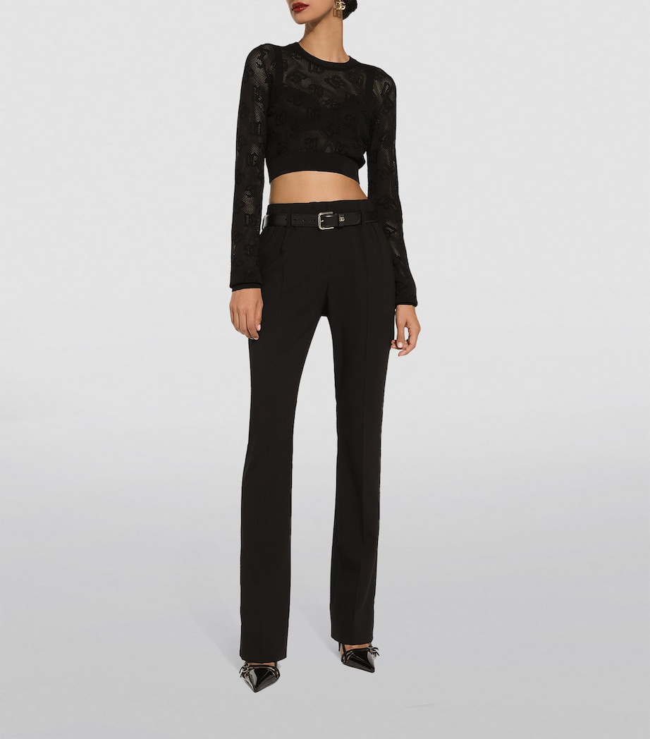 Cropped Logo Sweater N0000-BLACK Image 2