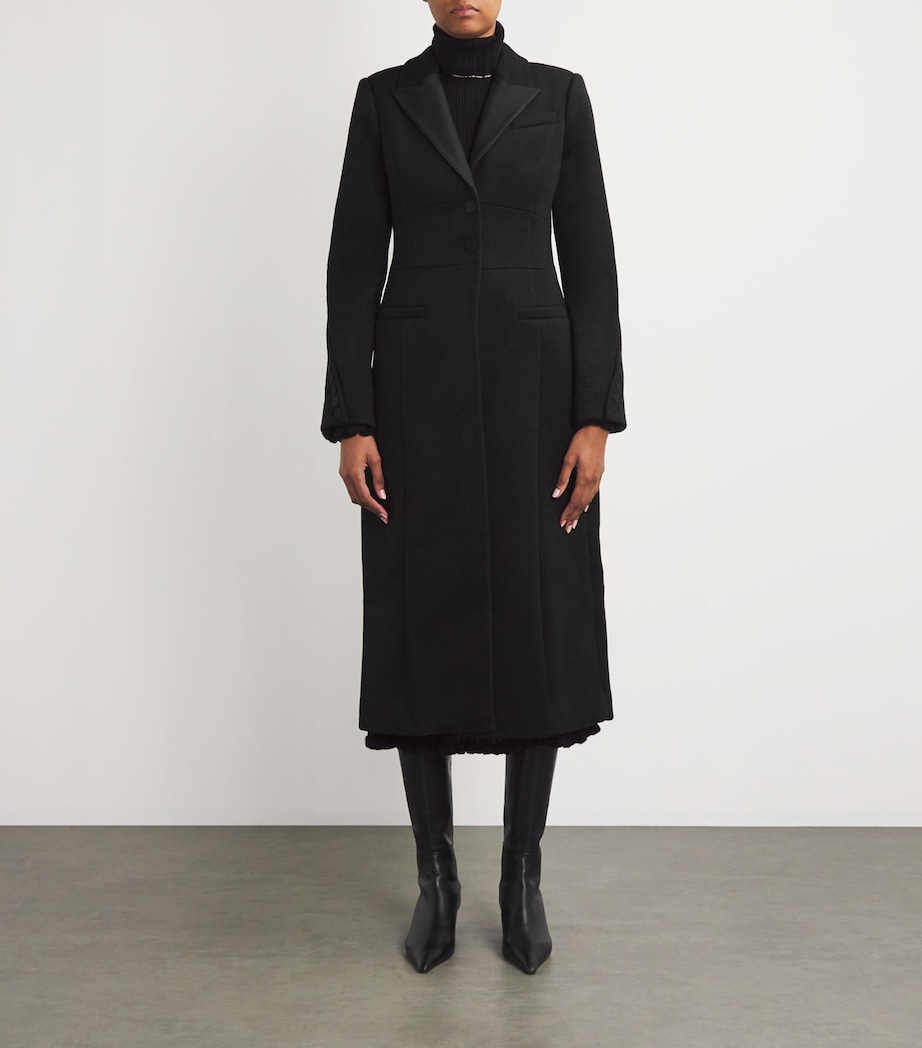 Wool-Blend Queens Coat BLACK Image 3
