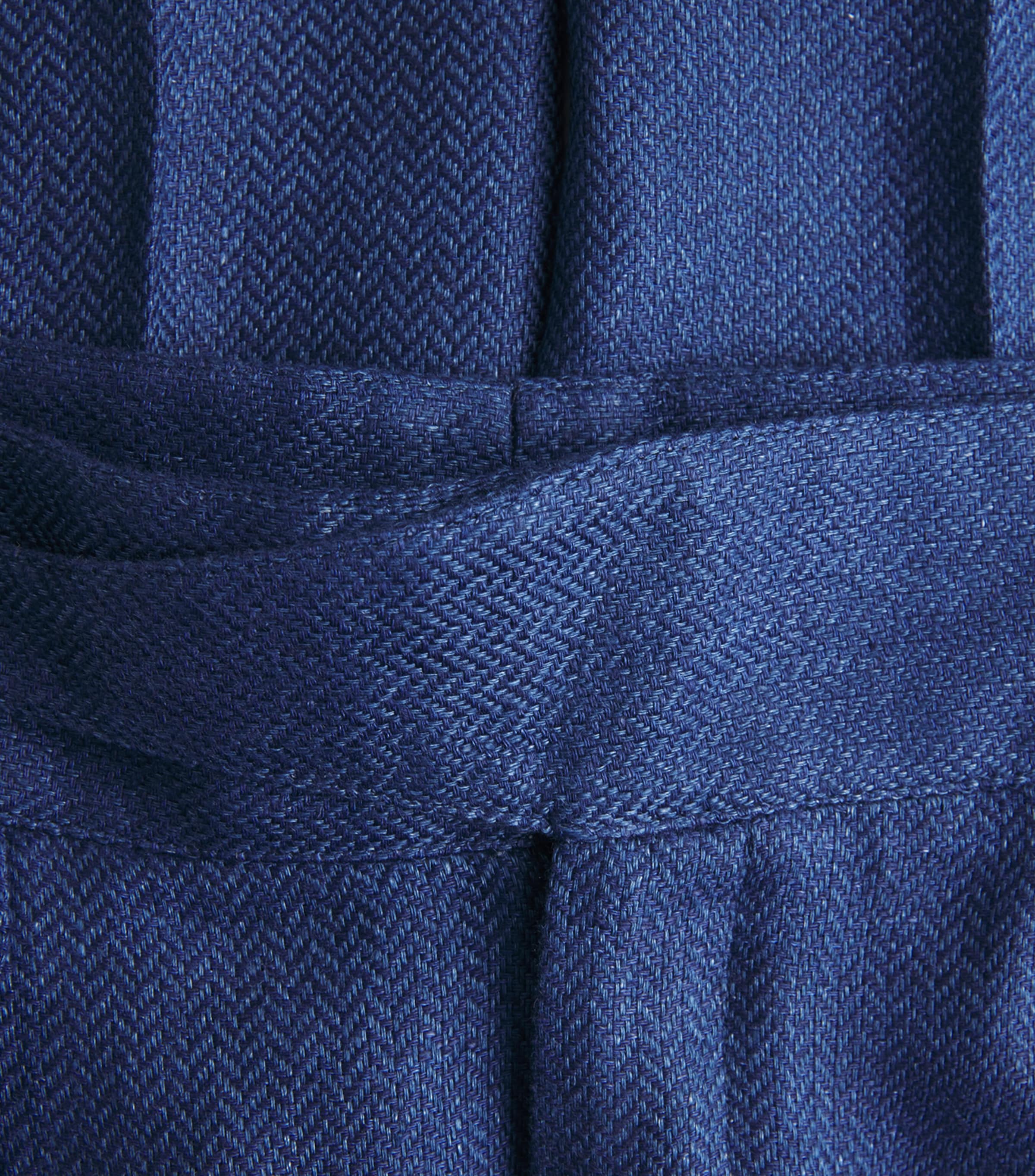 Polo Ralph Lauren Mens Linen Herringbone Suit Trousers Navy/dark Navy Image 6