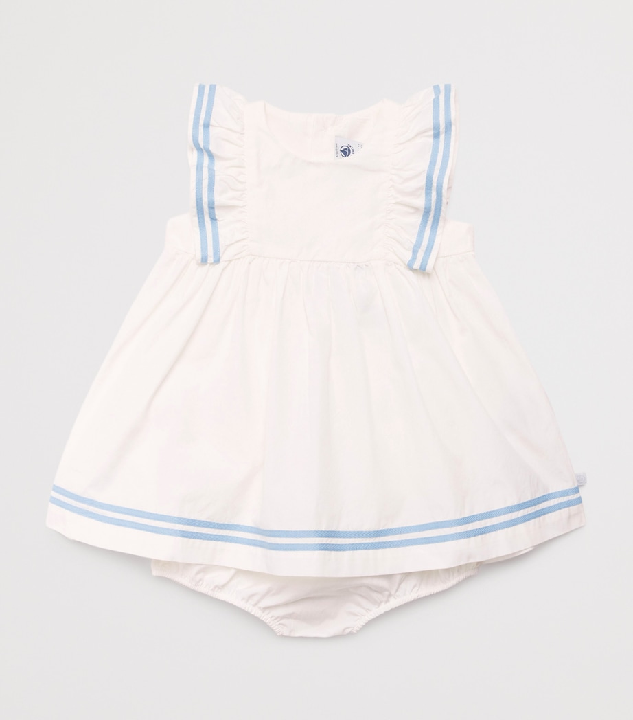 Cotton Dress and Bloomers Set (3-24 Months) MARSHMALLOW Image 3