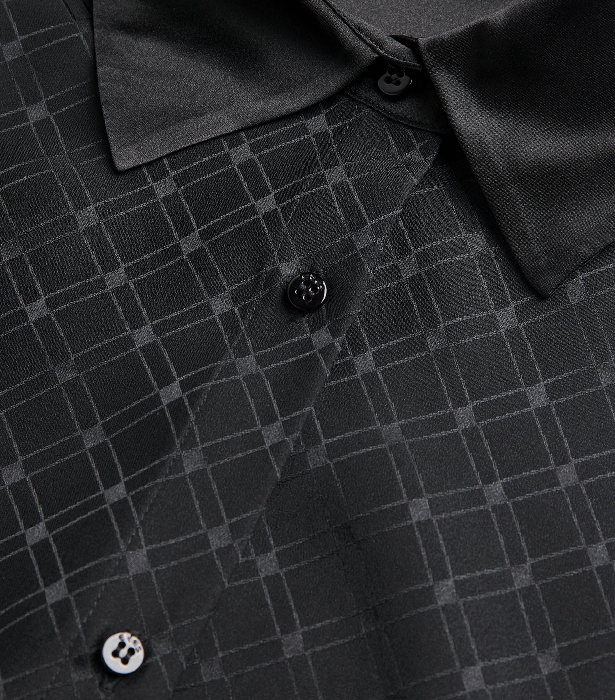 Silk Jacquard Palace Shirt 1001 NOIR Image 6