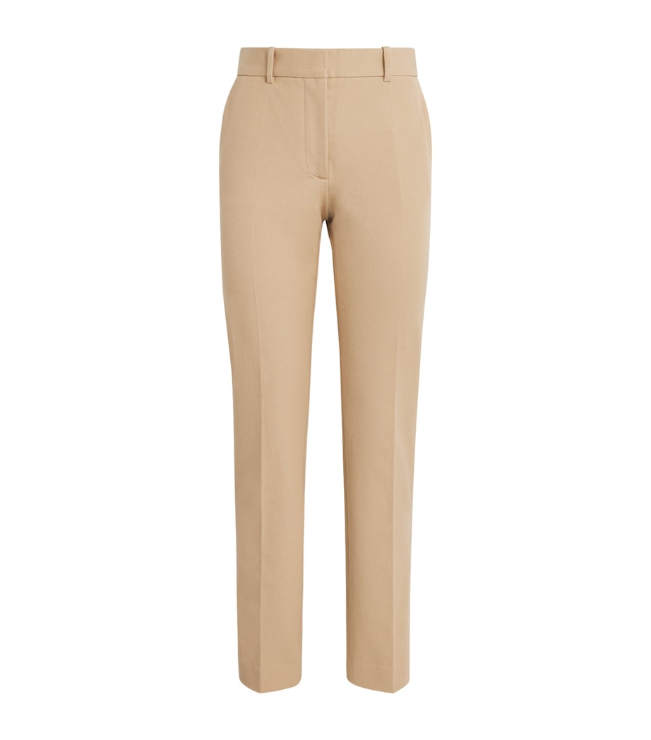 Joseph Womens Gabardine Coleman Slim Trousers Powder Image 1