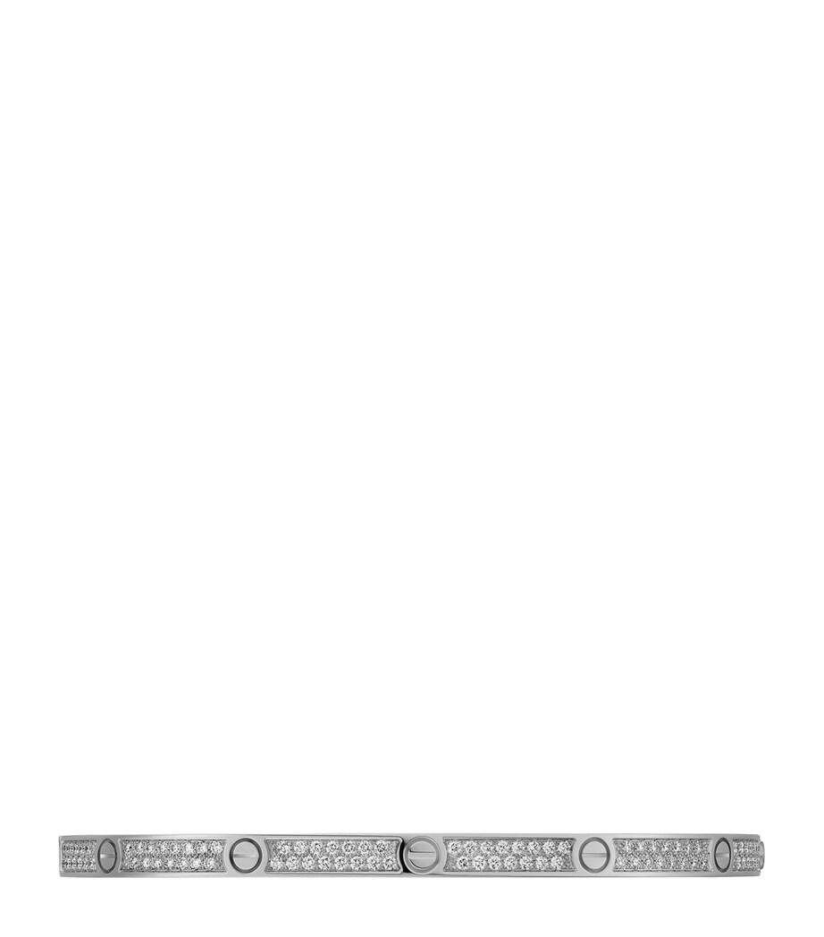 Cartier LOVE Small White Gold Diamond-Paved Bracelet White Gold Image 5