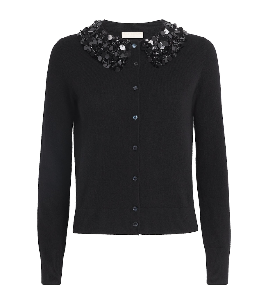Cashmere Sequinned Margaux Cardigan NOIR Image 1