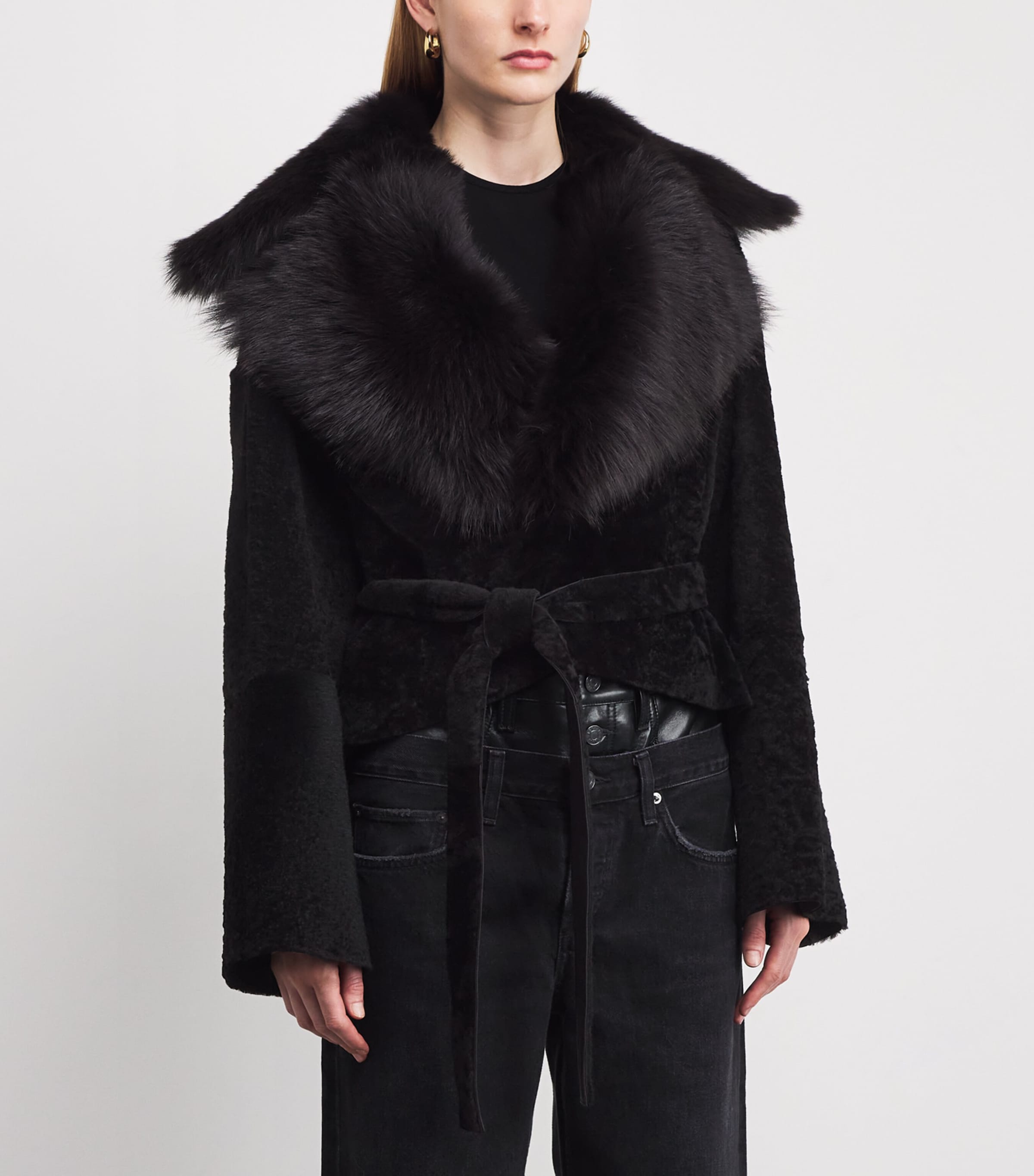 Lambskin Shearling Renata Jacket NOIR BOHEME Image 3