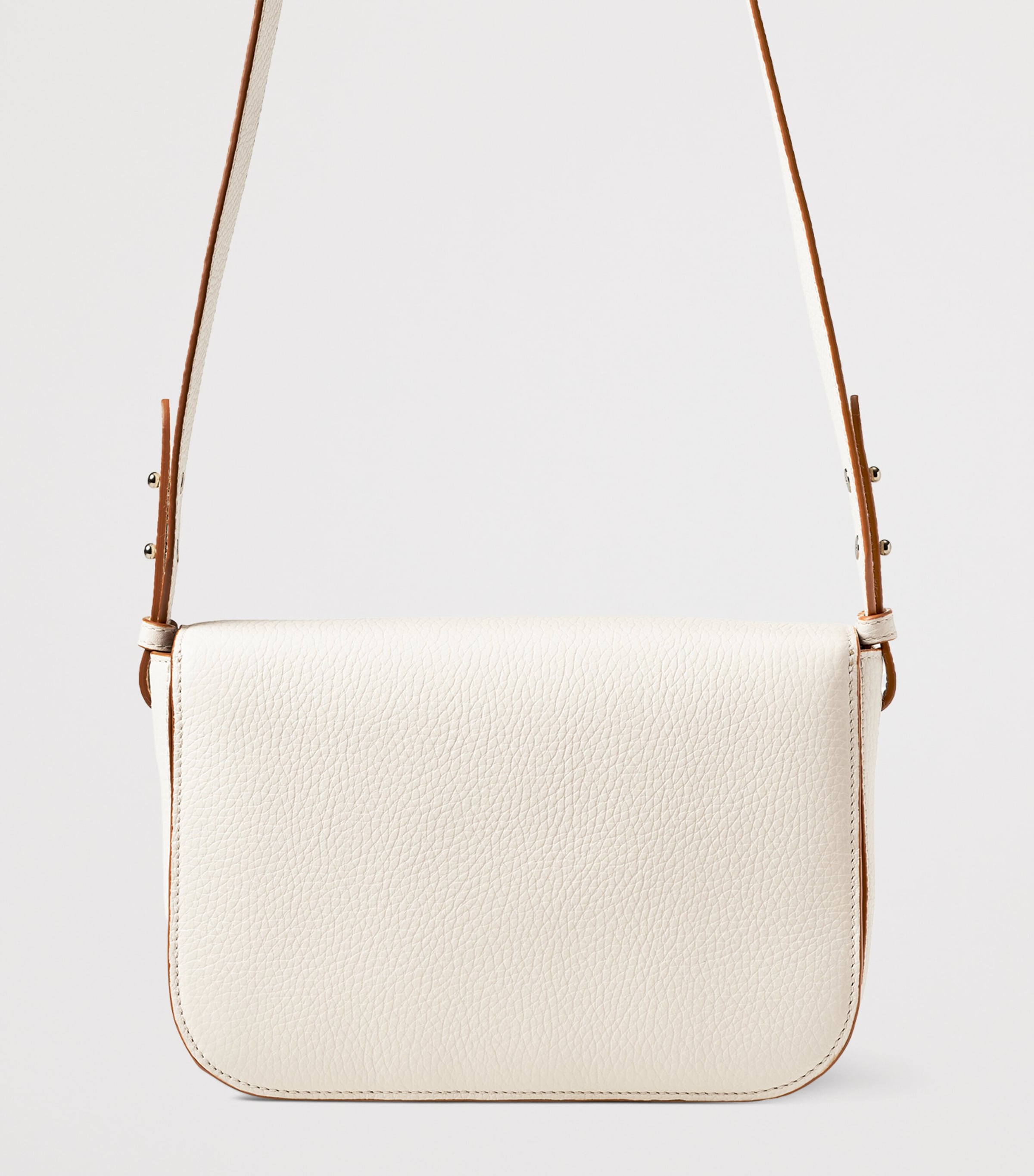 Leather Ella Grande Cross-Body Bag IVORY Image 3