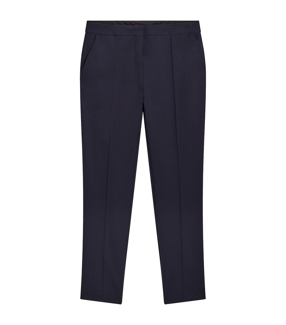 Schiaparelli Womens Virgin Wool Slim Trousers Navy Image 1