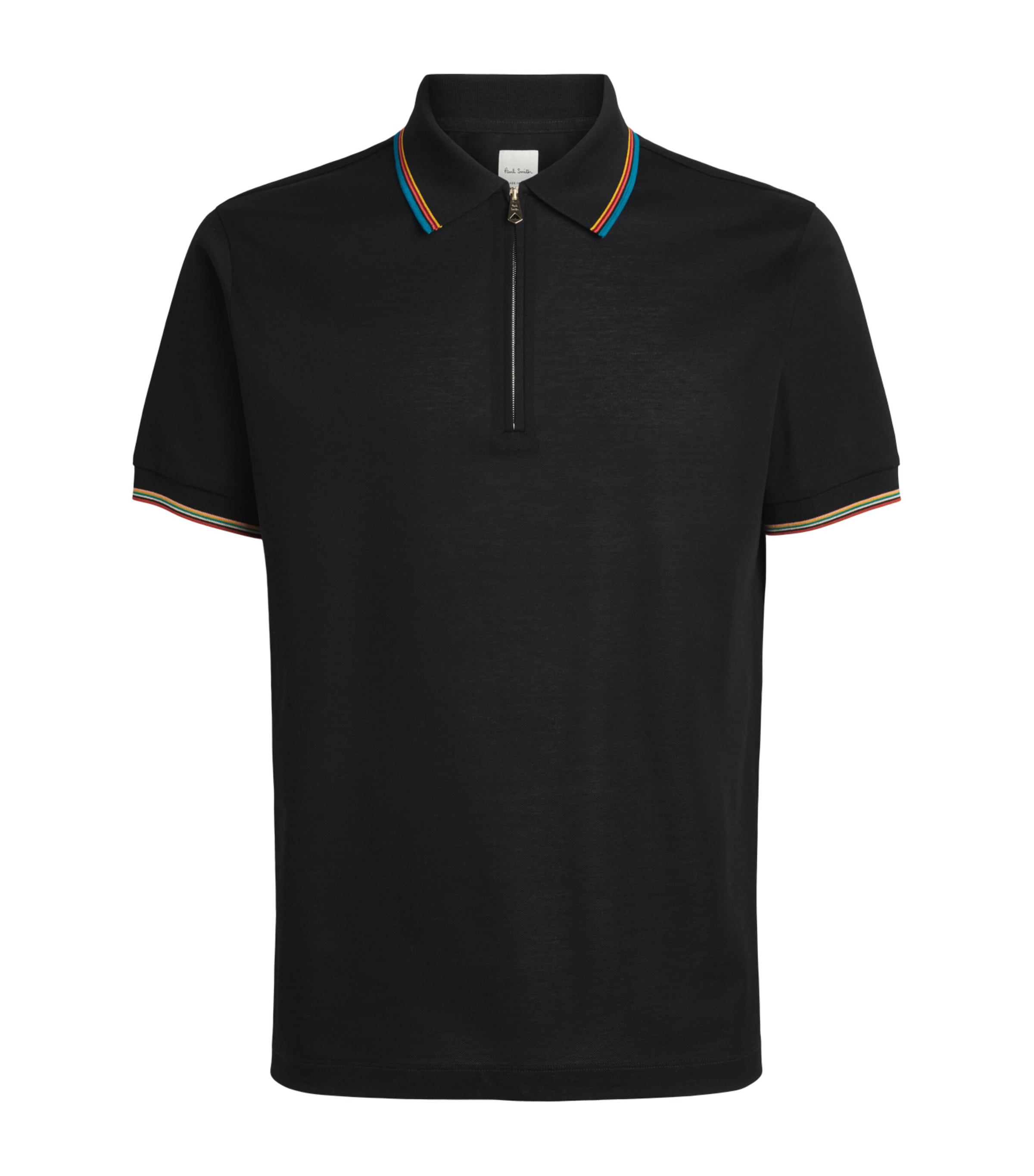 Paul Smith Mens Signature Stripe Zip-Up Polo Shirt Image 1