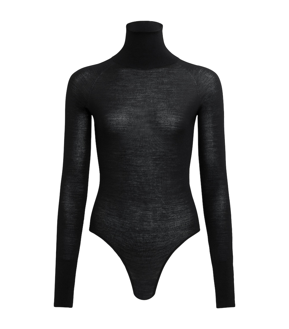 Alaïa Womens Merino Wool Bodysuit Noir Alaia Image 1
