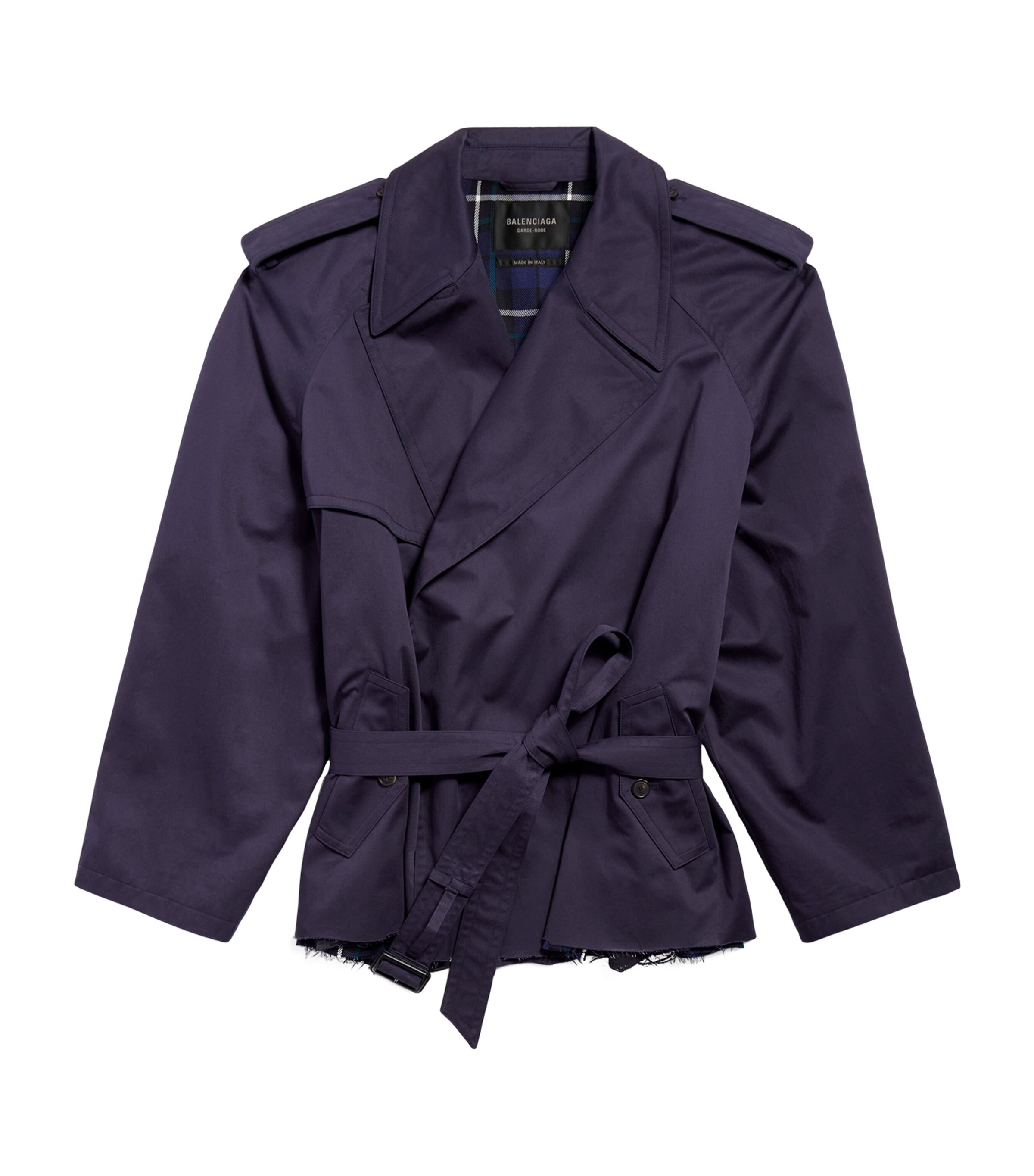 【関税＆送料込み】Balenciaga Cotton Cropped Trench Coat Balenciaga Cropped Trench – Vermillion