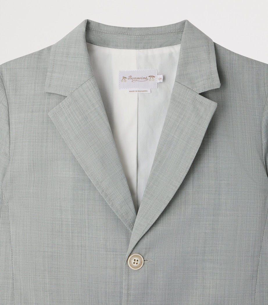 Bonpoint Wool Benjamin Blazer (10-14 Years) Vert Ardoise Image 3