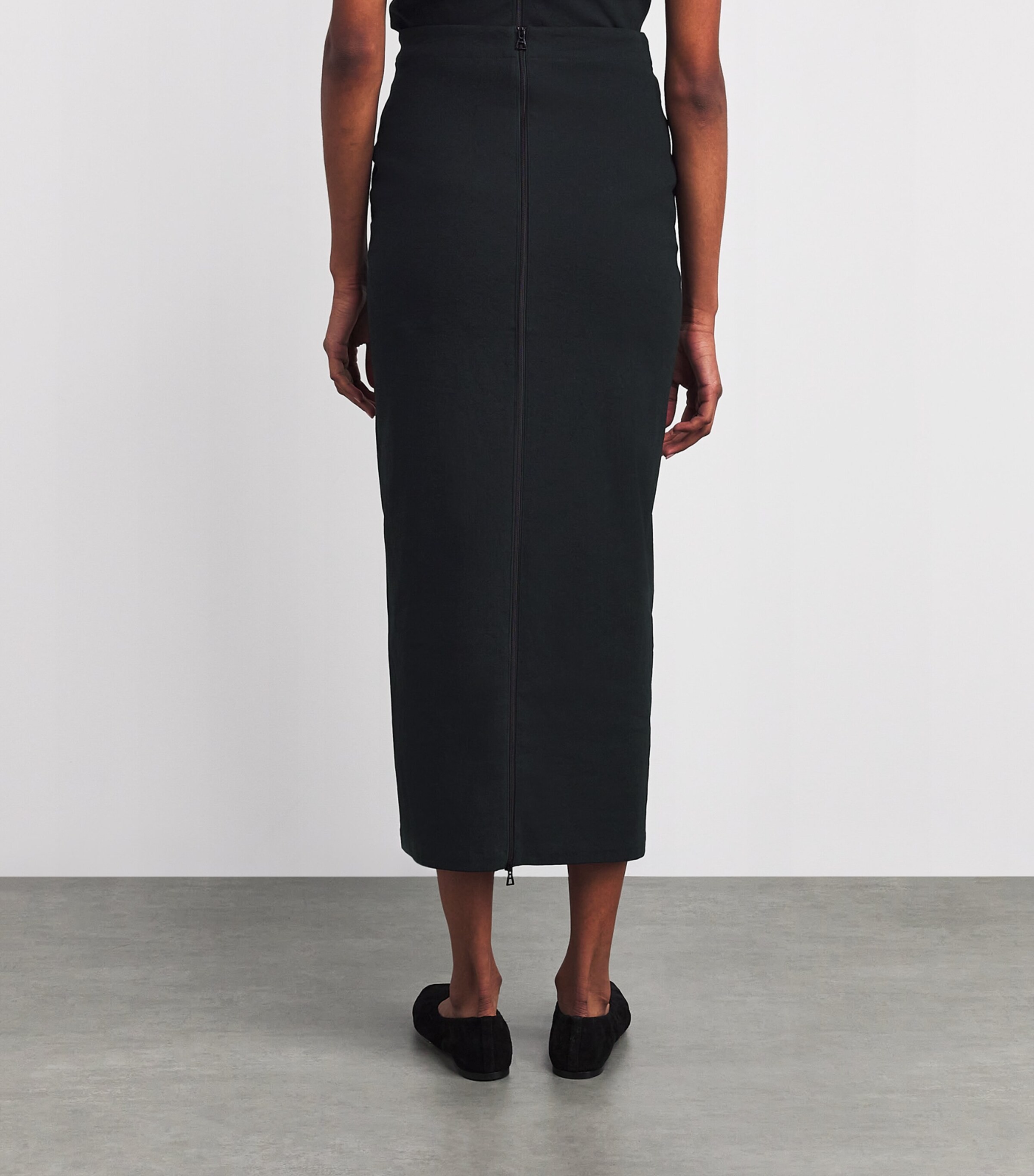 Issey Miyake Womens Like Torso Like Shirt Maxi Skirt Black Image 4