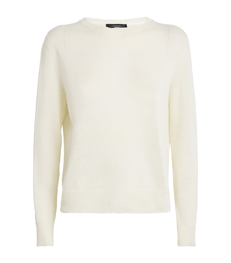 Linen Sweater WHITE Image 1