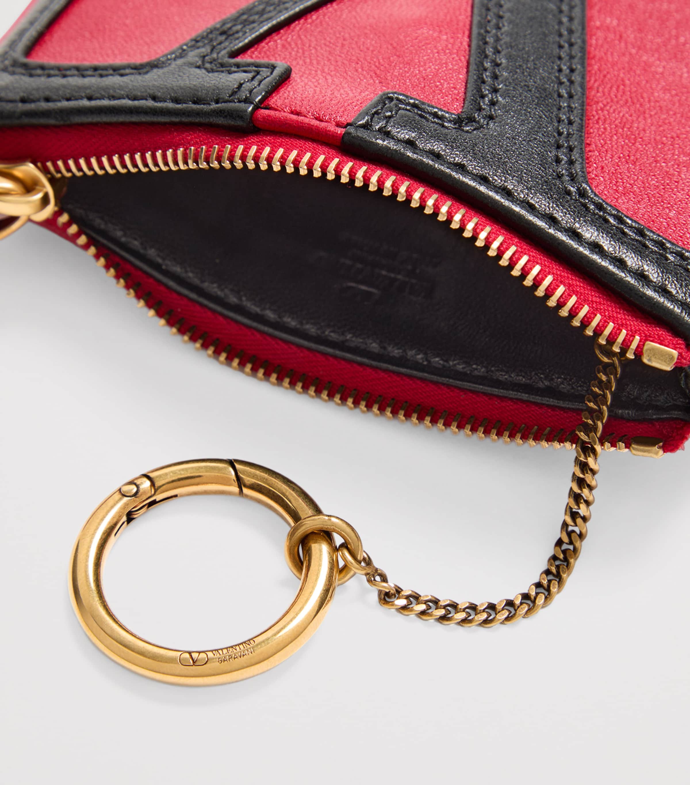 Valentino Garavani Leather Viva Superstar Keyring Case Akv Image 3